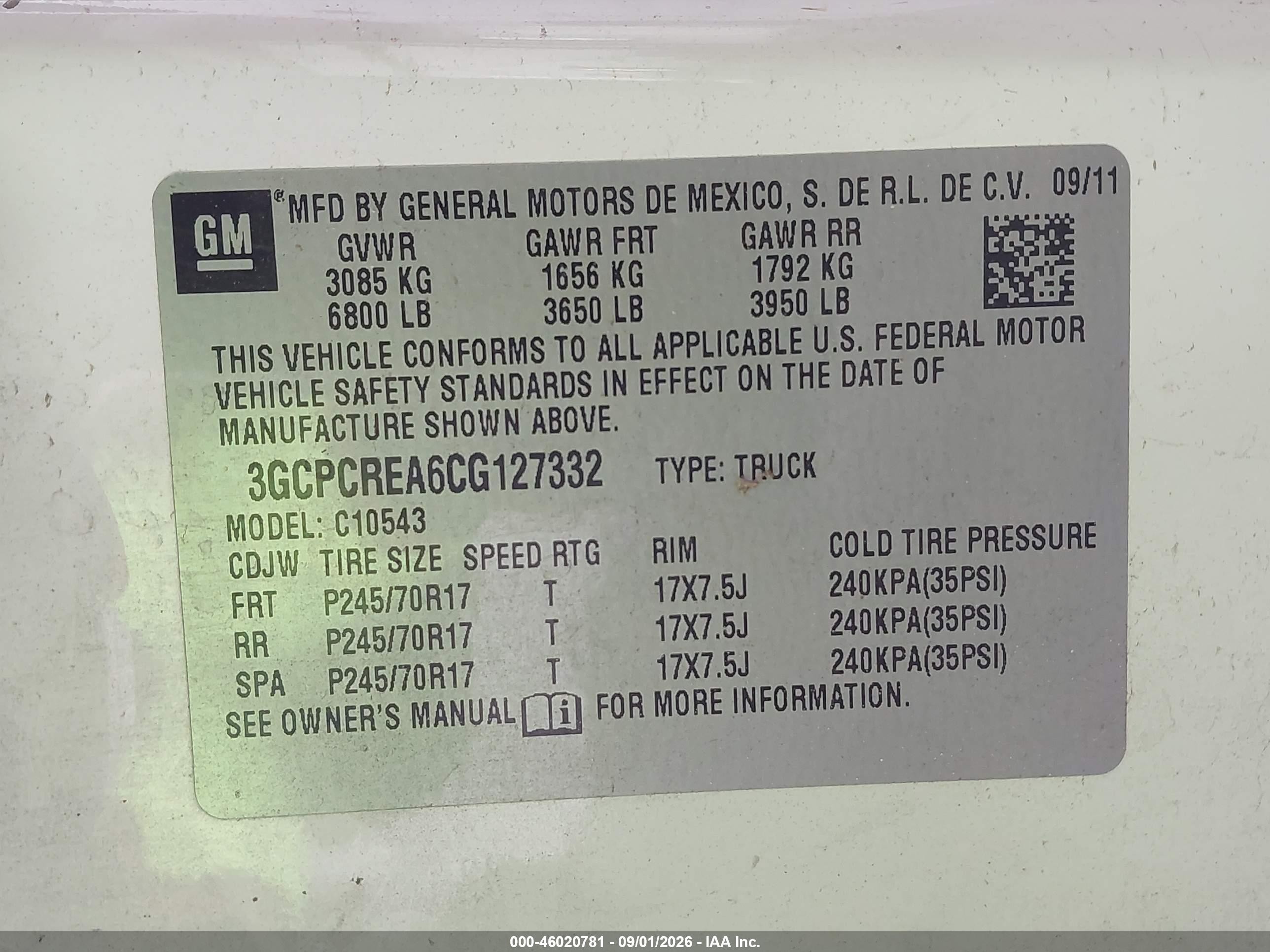 2012 Chevrolet Silverado 1500 Ls White vin: 3GCPCREA6CG127332