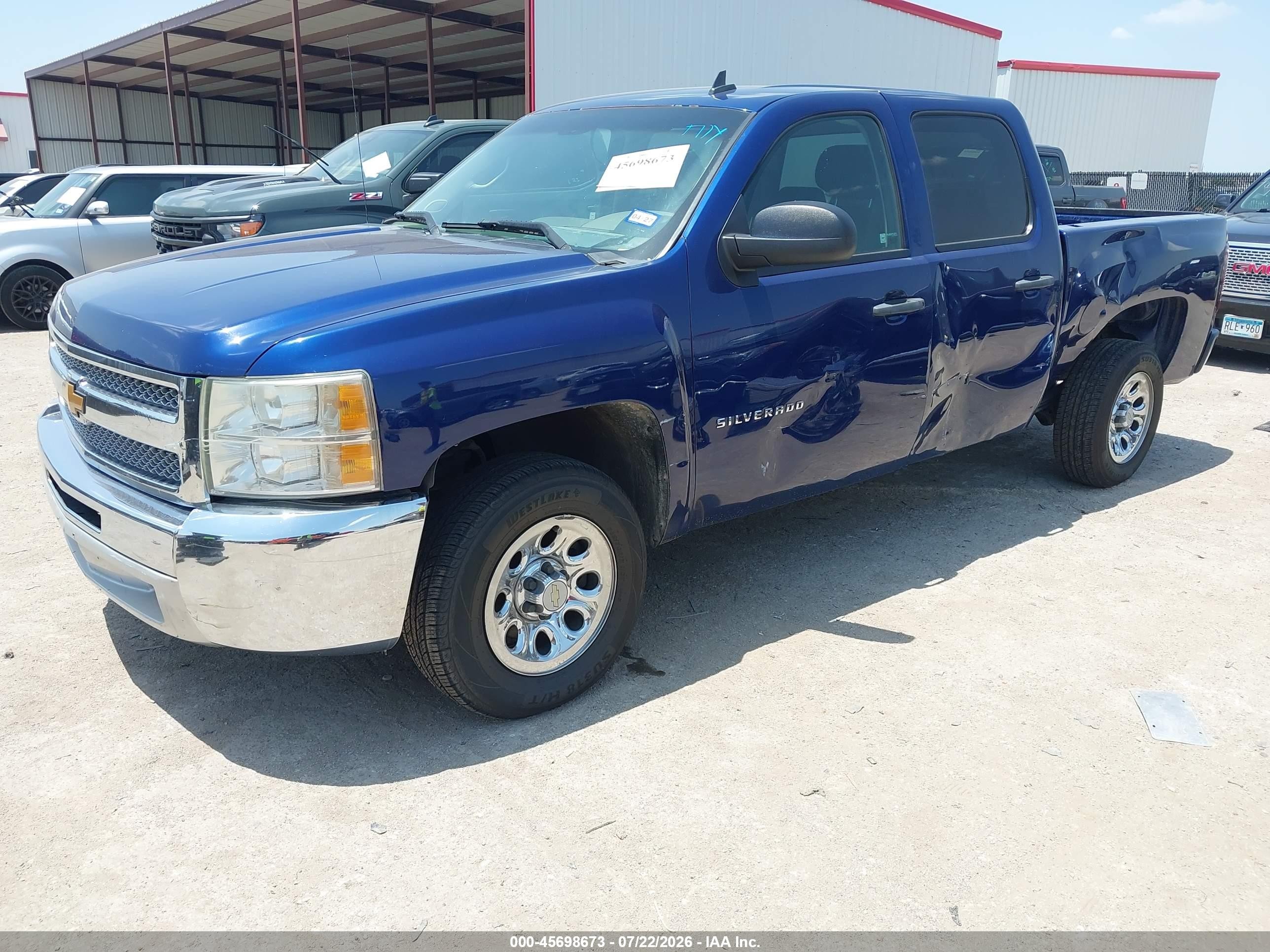 2013 Chevrolet Silverado 1500 Ls Blue vin: 3GCPCREA8DG185024