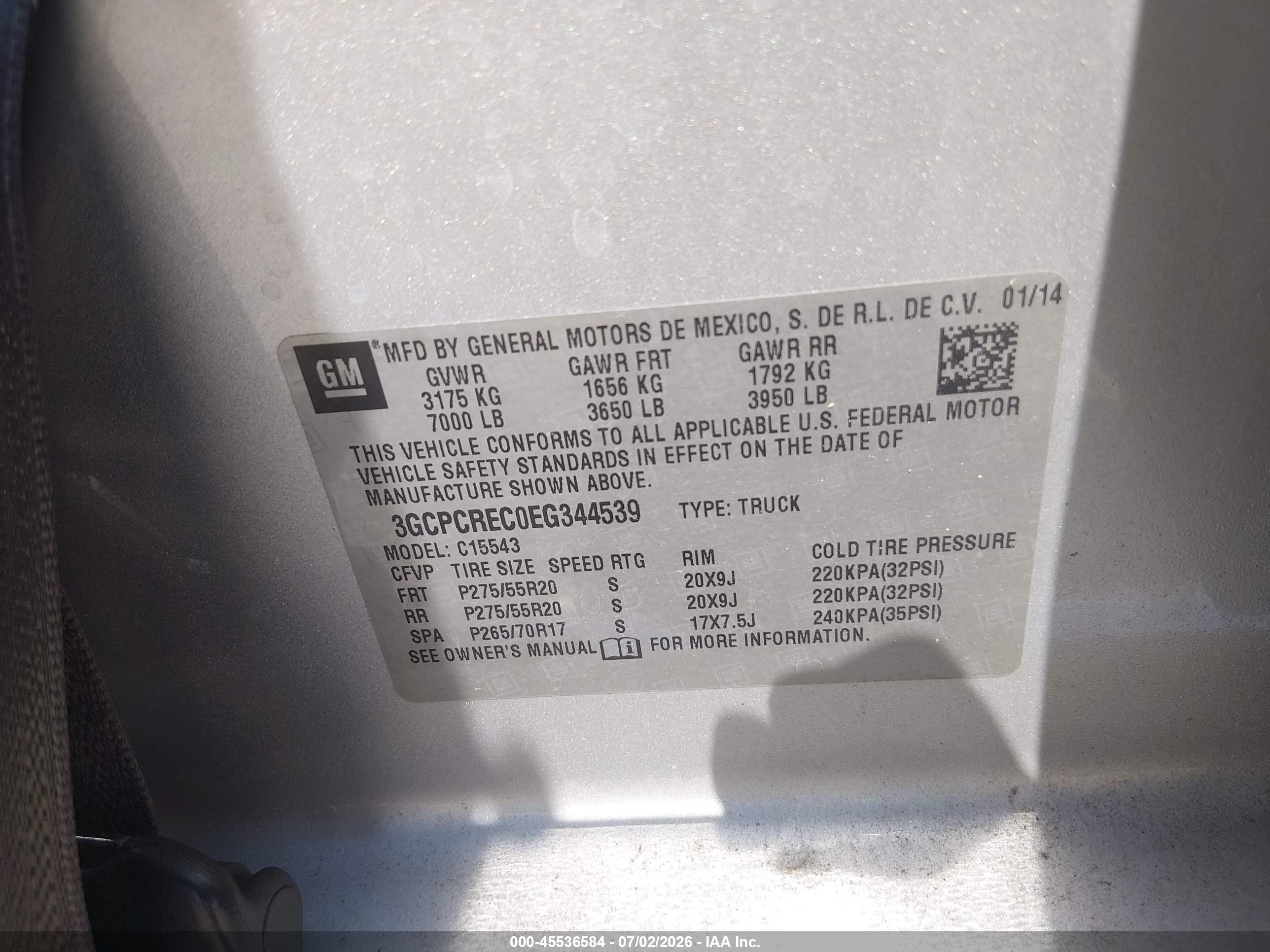 2014 Chevrolet Silverado 1500 Lt Silver vin: 3GCPCREC0EG344539