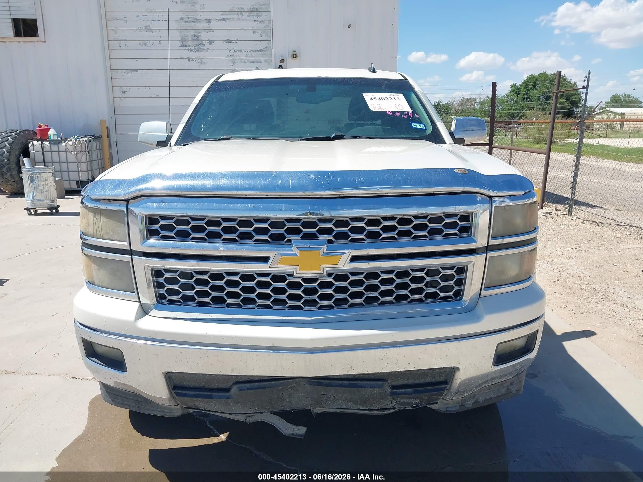 2014 Chevrolet Silverado 1500 1lt White vin: 3GCPCREC0EG495817