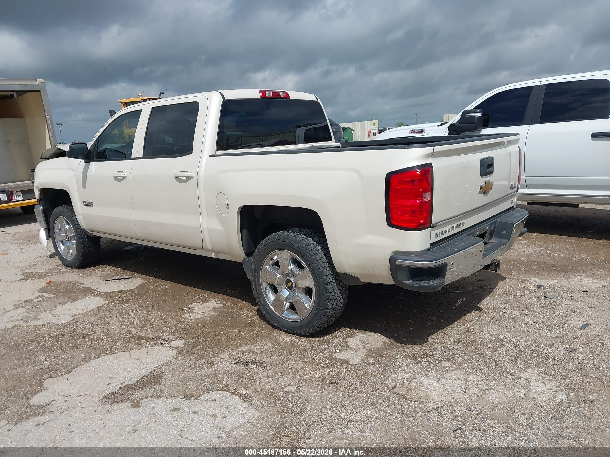 2014 Chevrolet Silverado 1500 1lt White vin: 3GCPCREC0EG559211