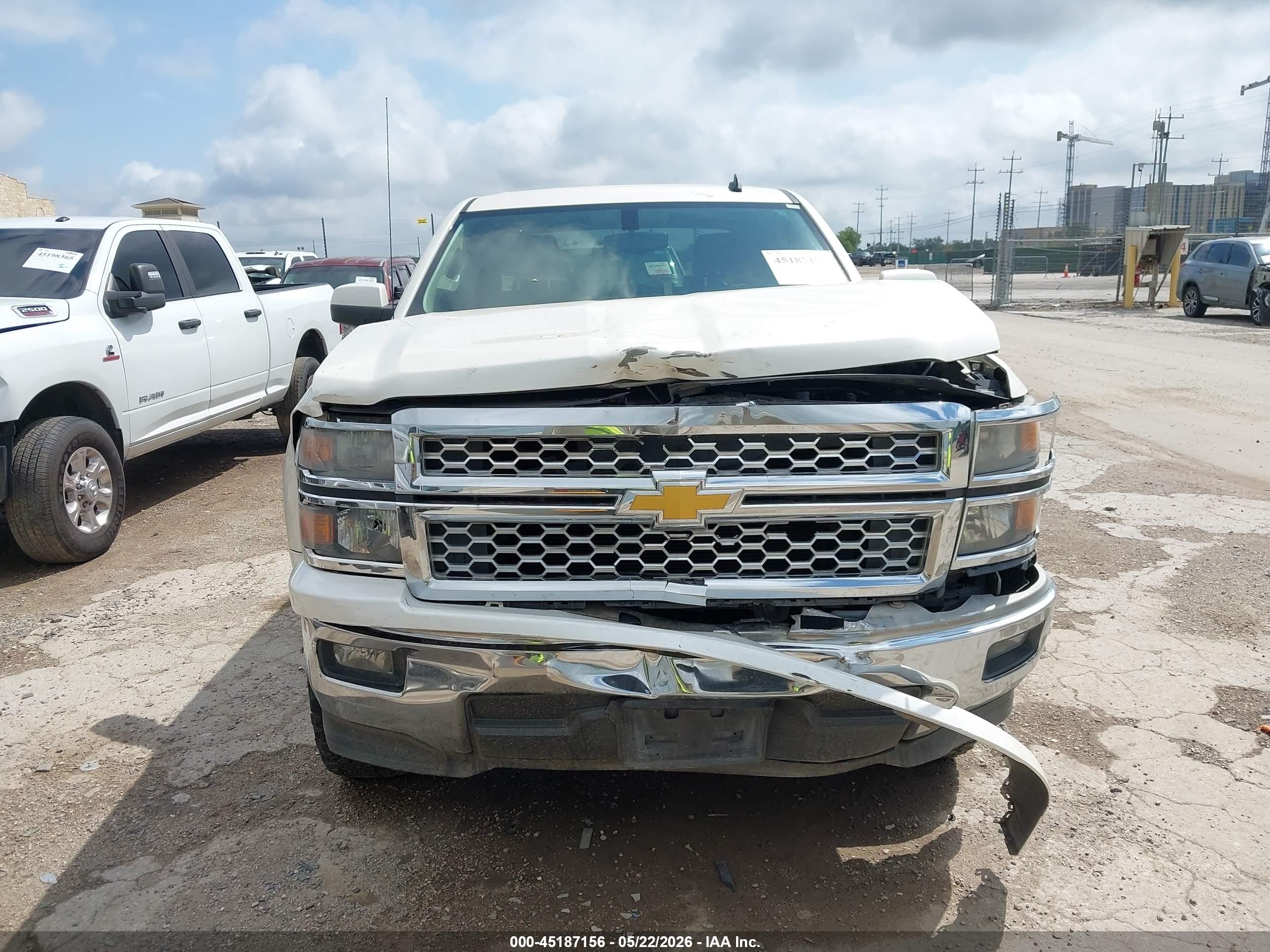 2014 Chevrolet Silverado 1500 1lt White vin: 3GCPCREC0EG559211