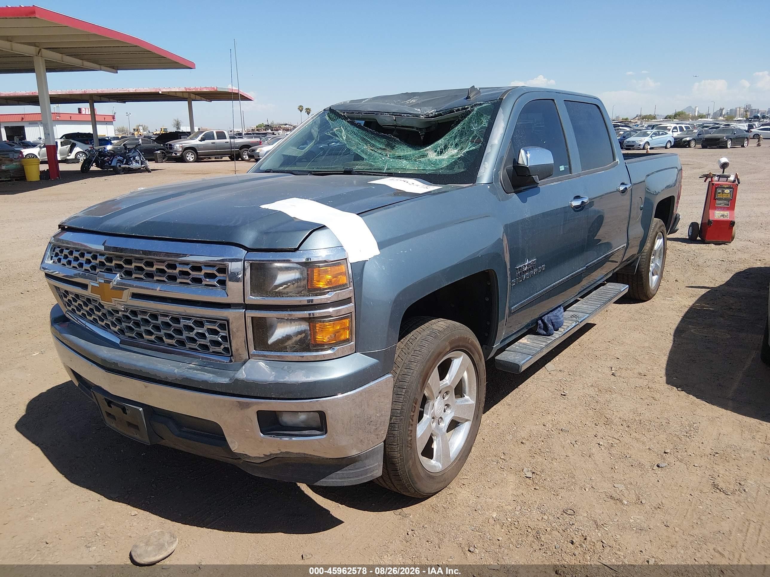2014 Chevrolet Silverado 1500 Lt Blue vin: 3GCPCREC1EG117098