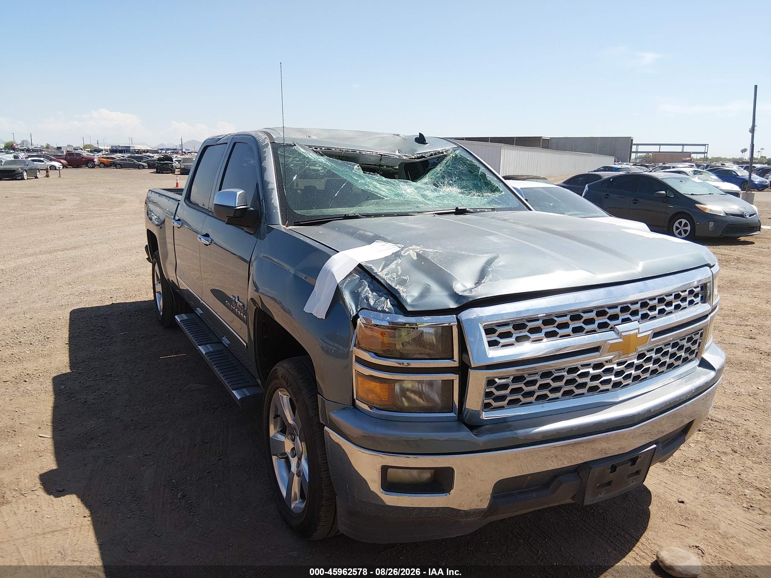 2014 Chevrolet Silverado 1500 Lt Blue vin: 3GCPCREC1EG117098