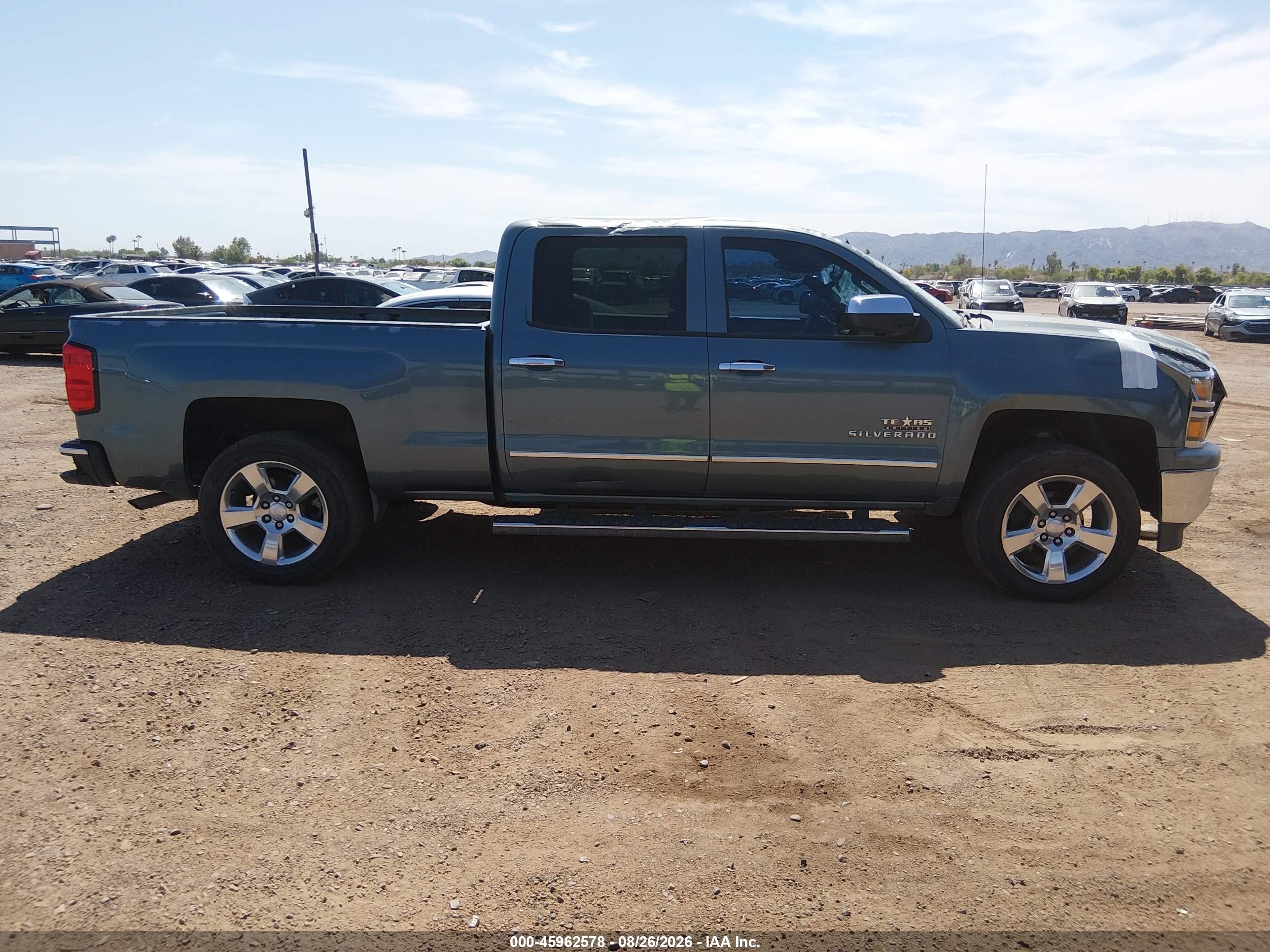 2014 Chevrolet Silverado 1500 Lt Blue vin: 3GCPCREC1EG117098