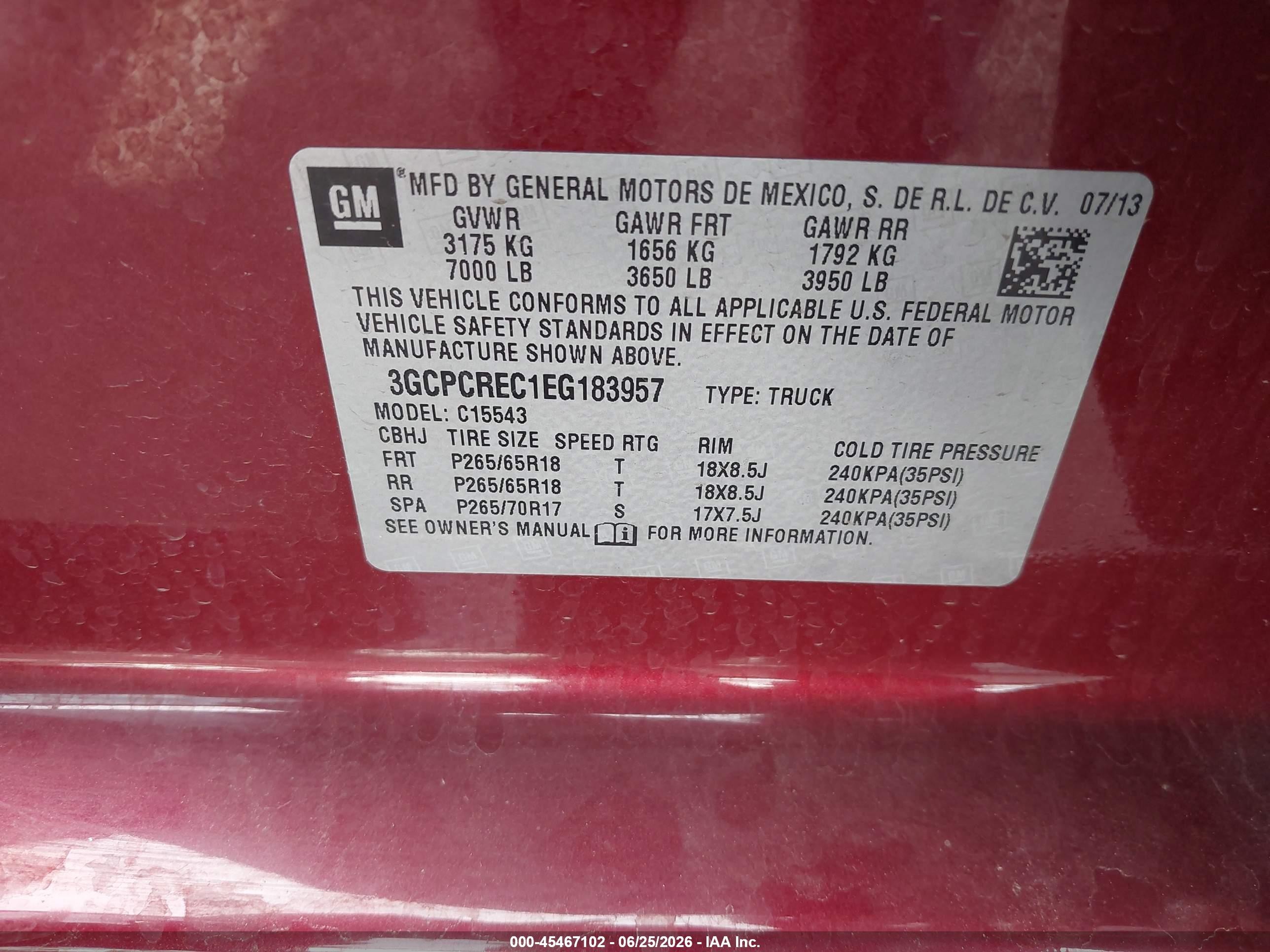 2014 Chevrolet Silverado 1500 Lt Красный vin: 3GCPCREC1EG183957