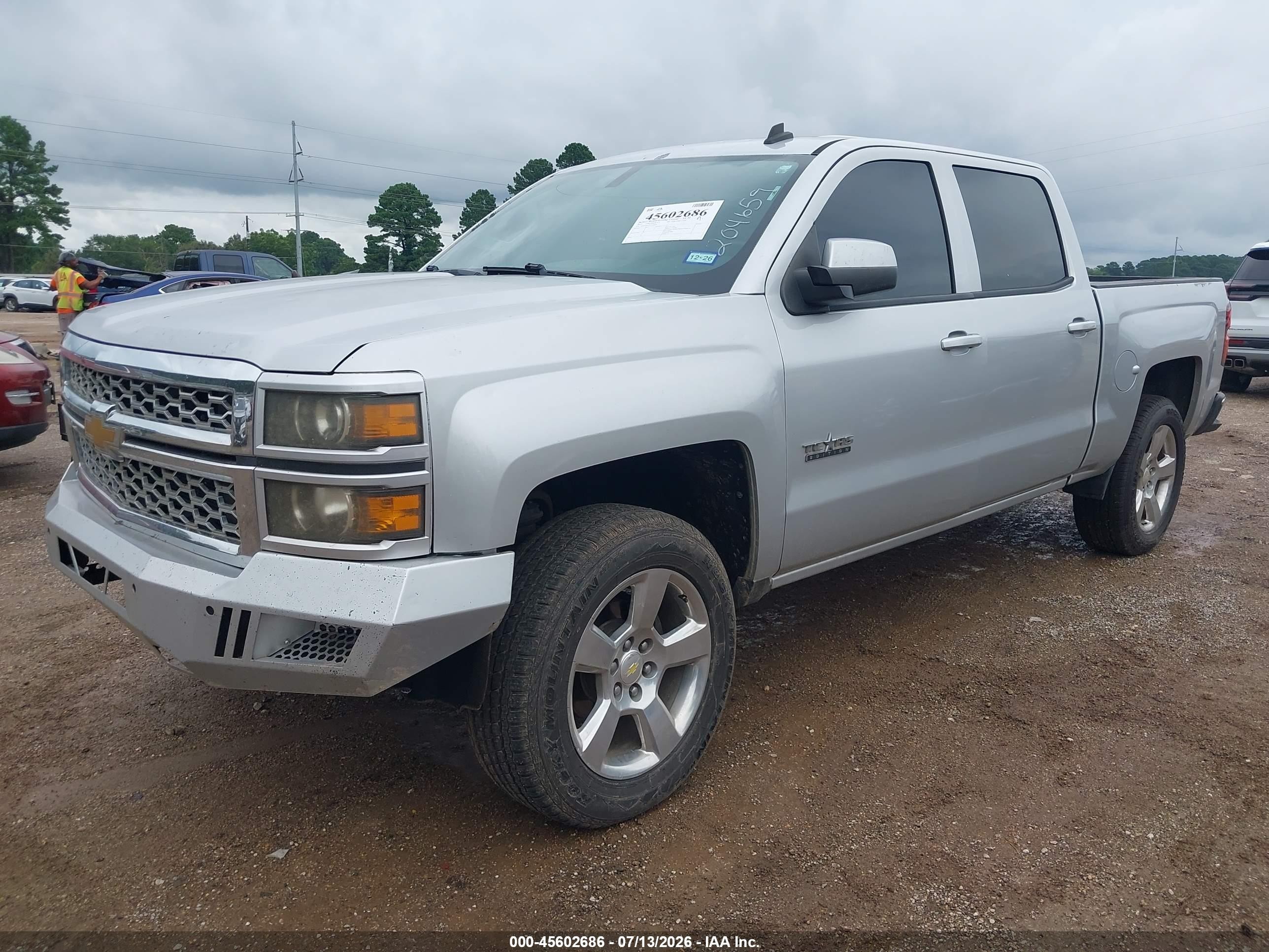 2014 Chevrolet Silverado 1500 Lt Silver vin: 3GCPCREC1EG204659