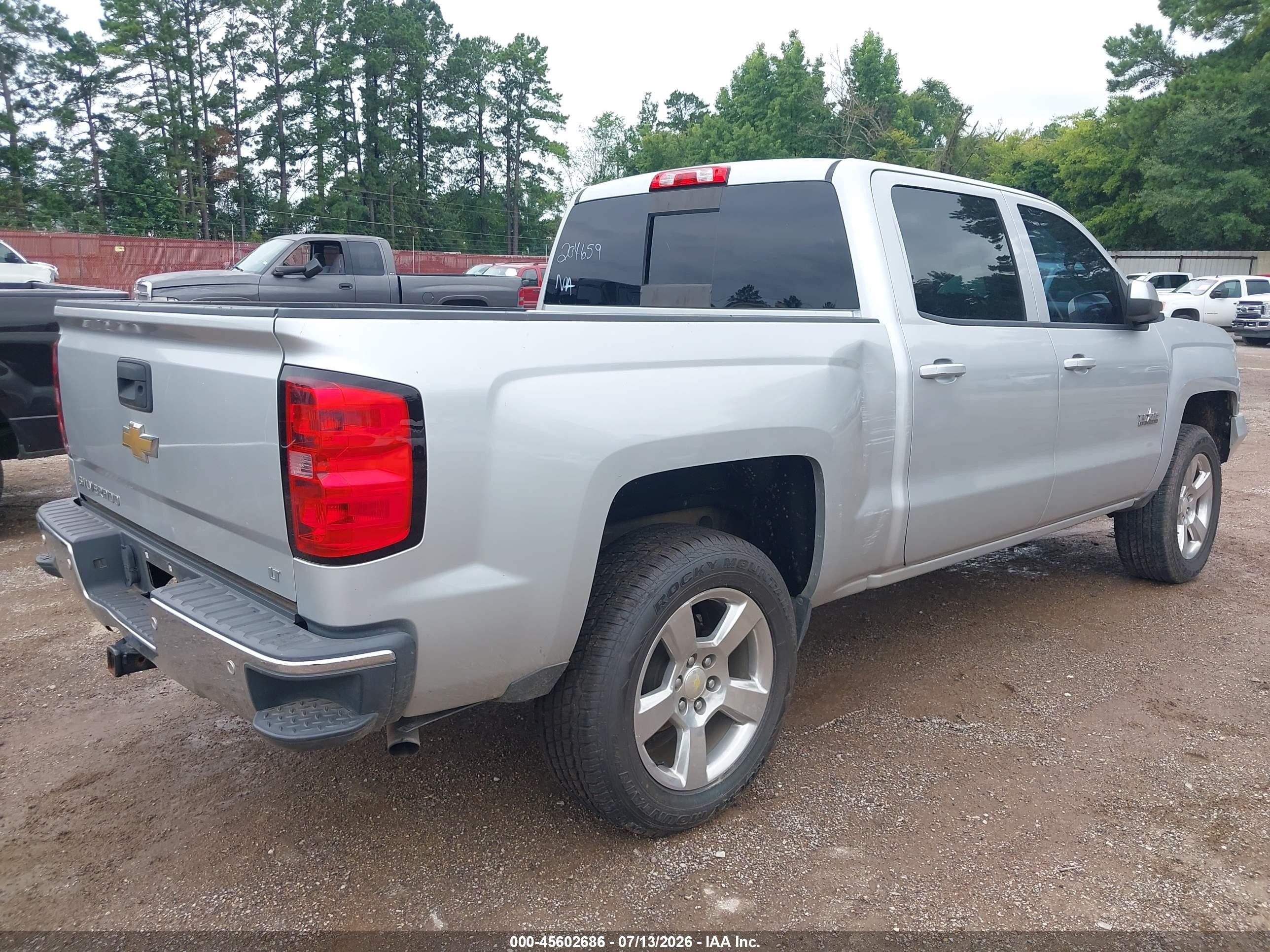 2014 Chevrolet Silverado 1500 Lt Silver vin: 3GCPCREC1EG204659