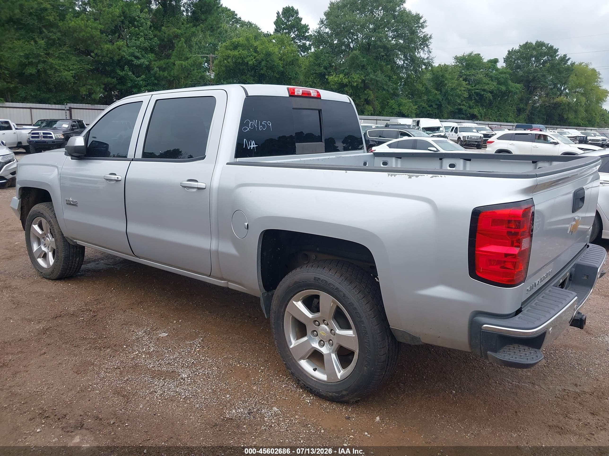 2014 Chevrolet Silverado 1500 Lt Silver vin: 3GCPCREC1EG204659