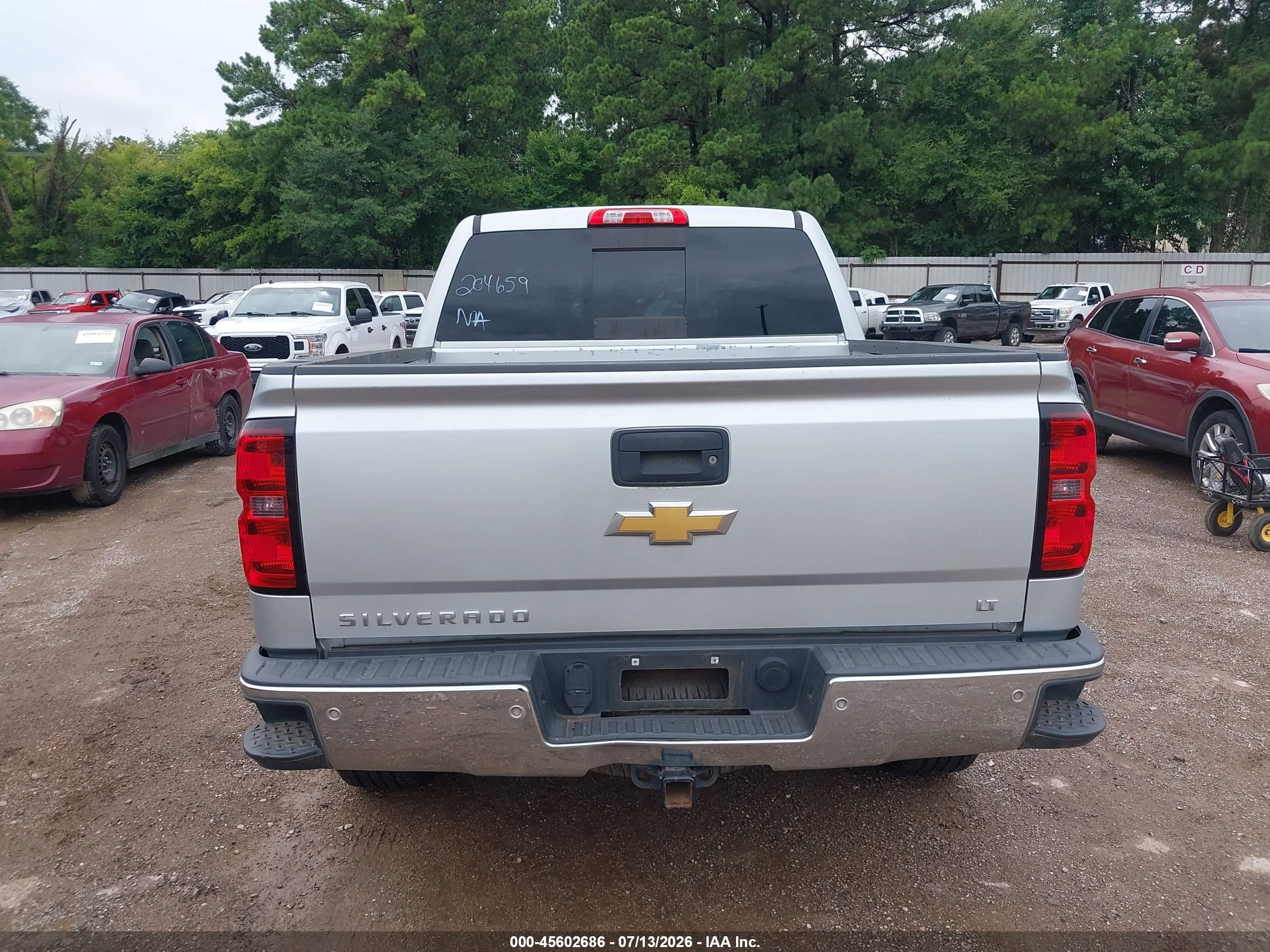 2014 Chevrolet Silverado 1500 Lt Silver vin: 3GCPCREC1EG204659