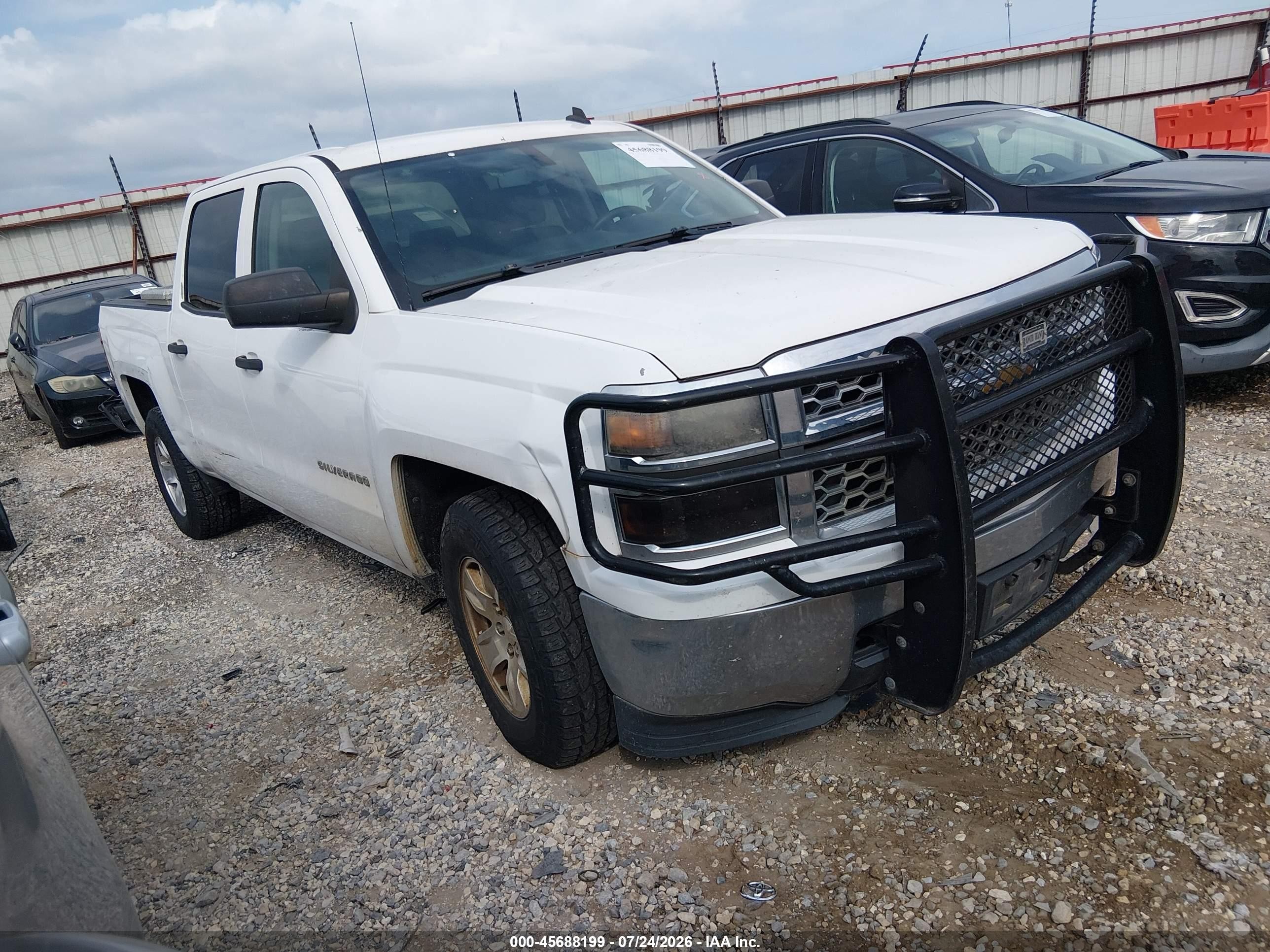2014 Chevrolet Silverado 1500 Lt White vin: 3GCPCREC1EG256227