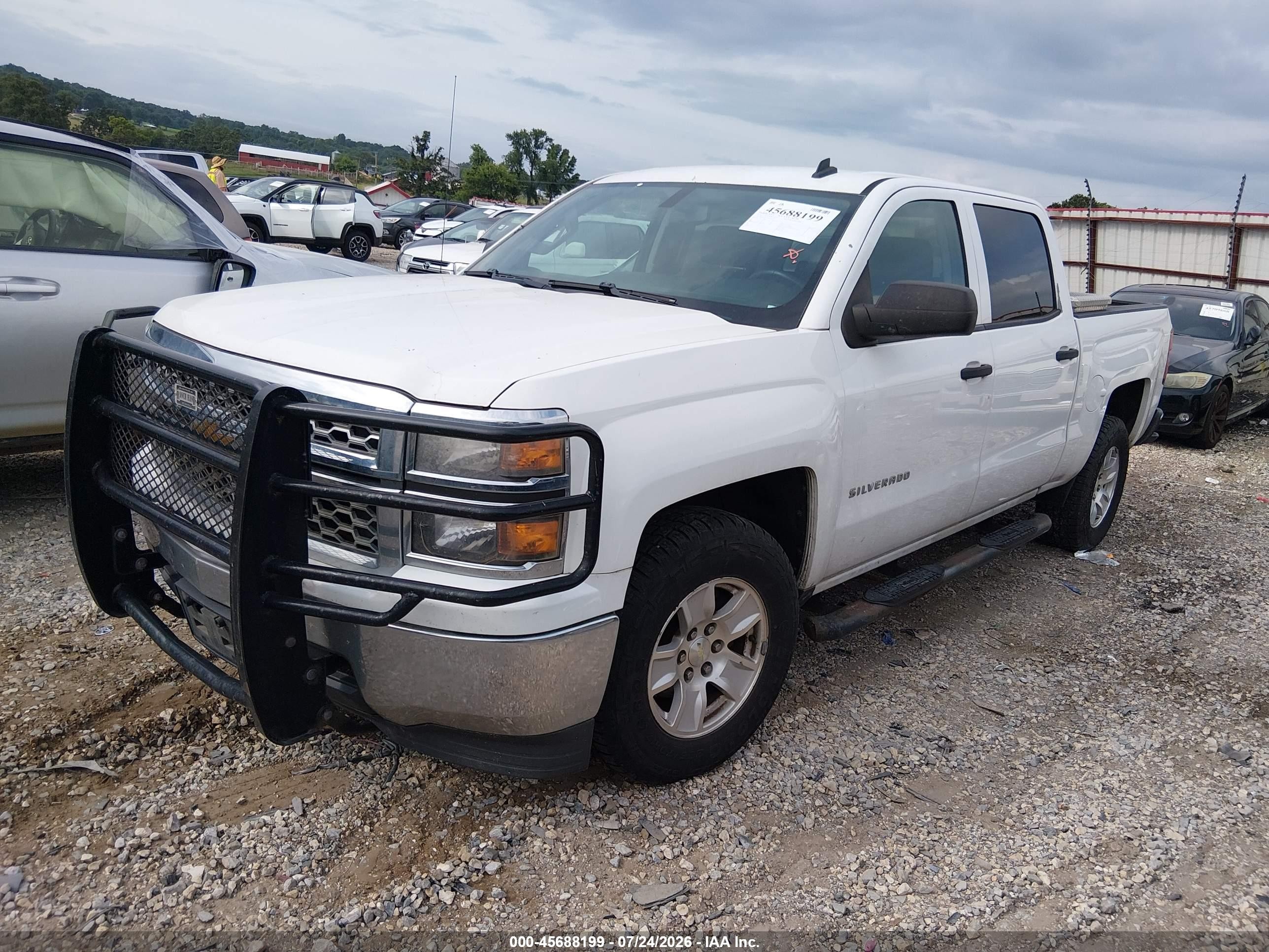2014 Chevrolet Silverado 1500 Lt White vin: 3GCPCREC1EG256227