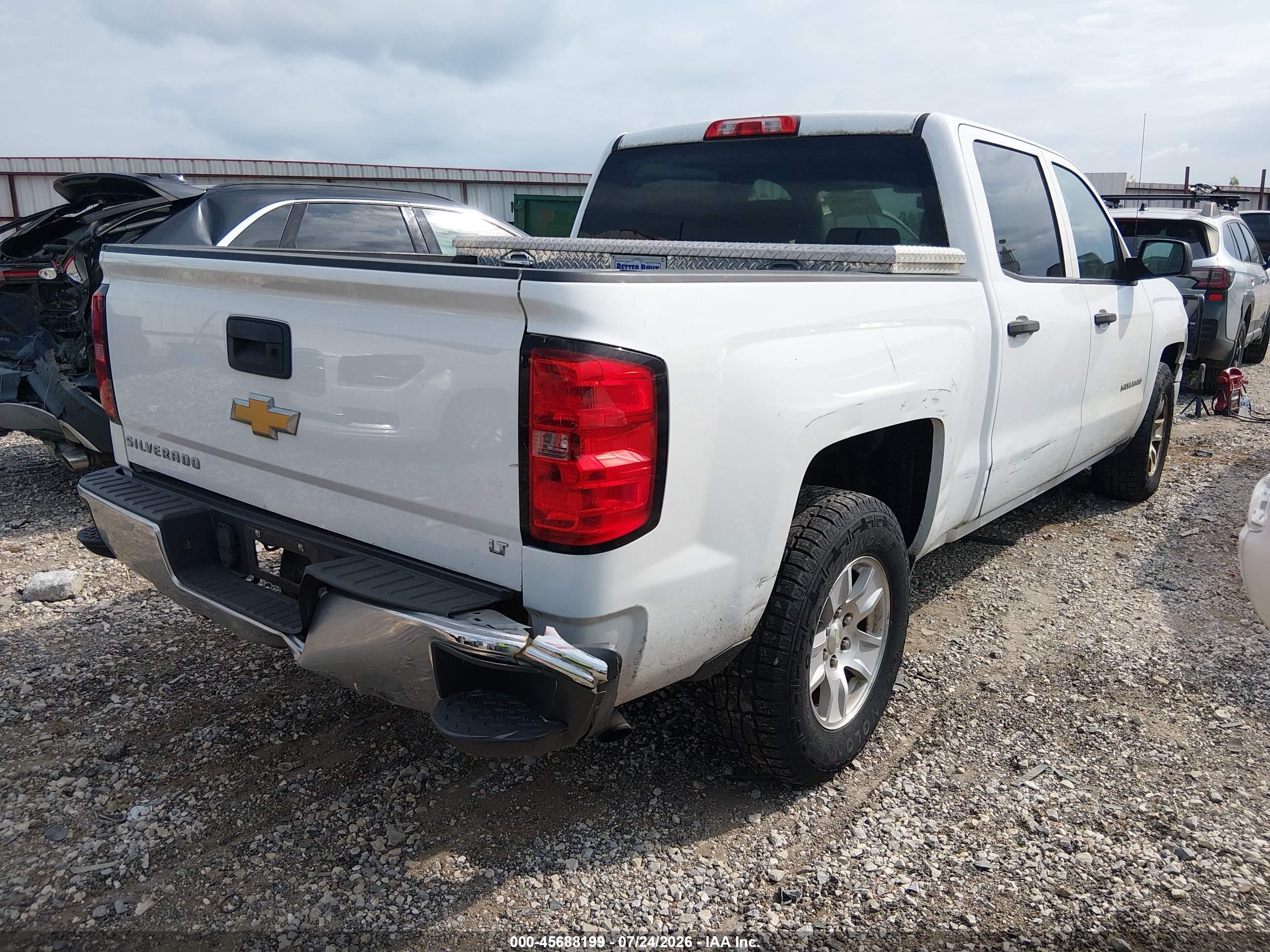 2014 Chevrolet Silverado 1500 Lt White vin: 3GCPCREC1EG256227