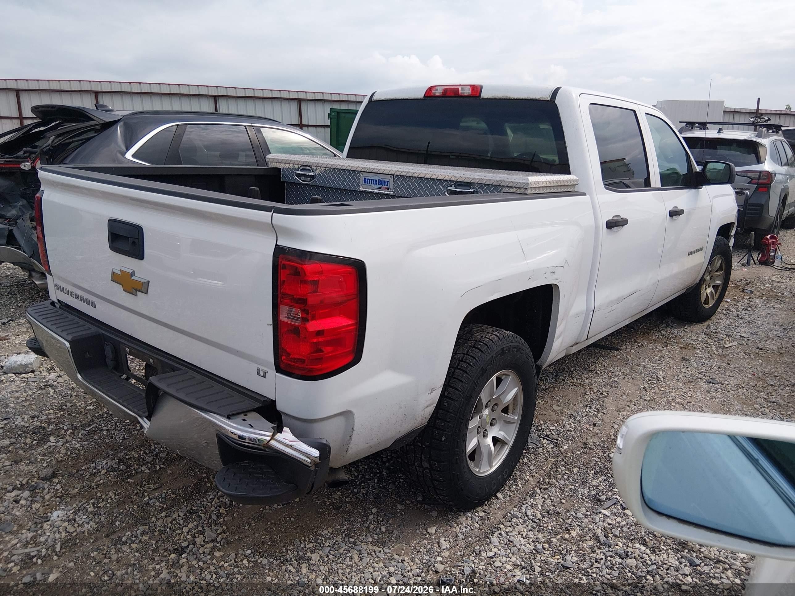 2014 Chevrolet Silverado 1500 Lt White vin: 3GCPCREC1EG256227