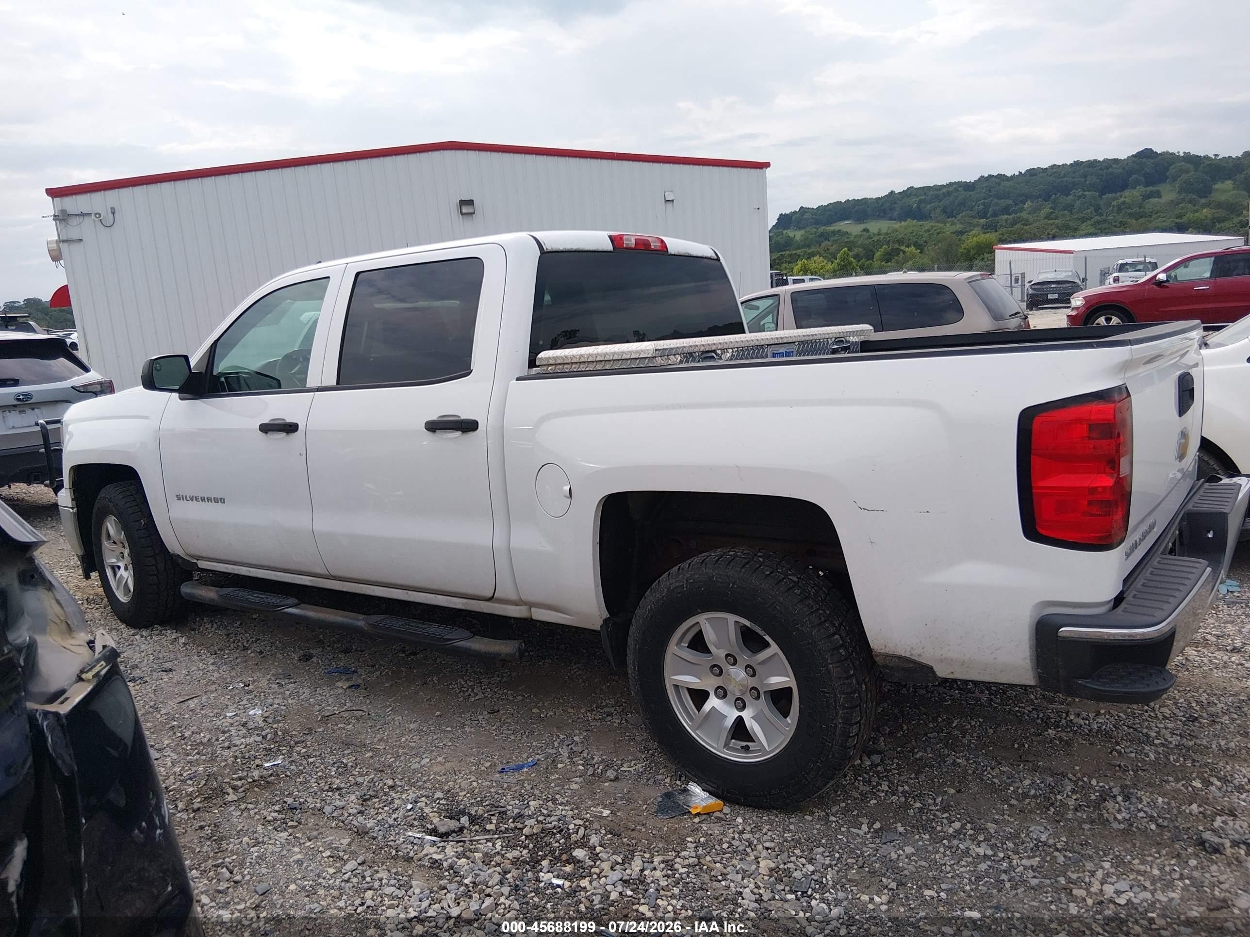 2014 Chevrolet Silverado 1500 Lt White vin: 3GCPCREC1EG256227