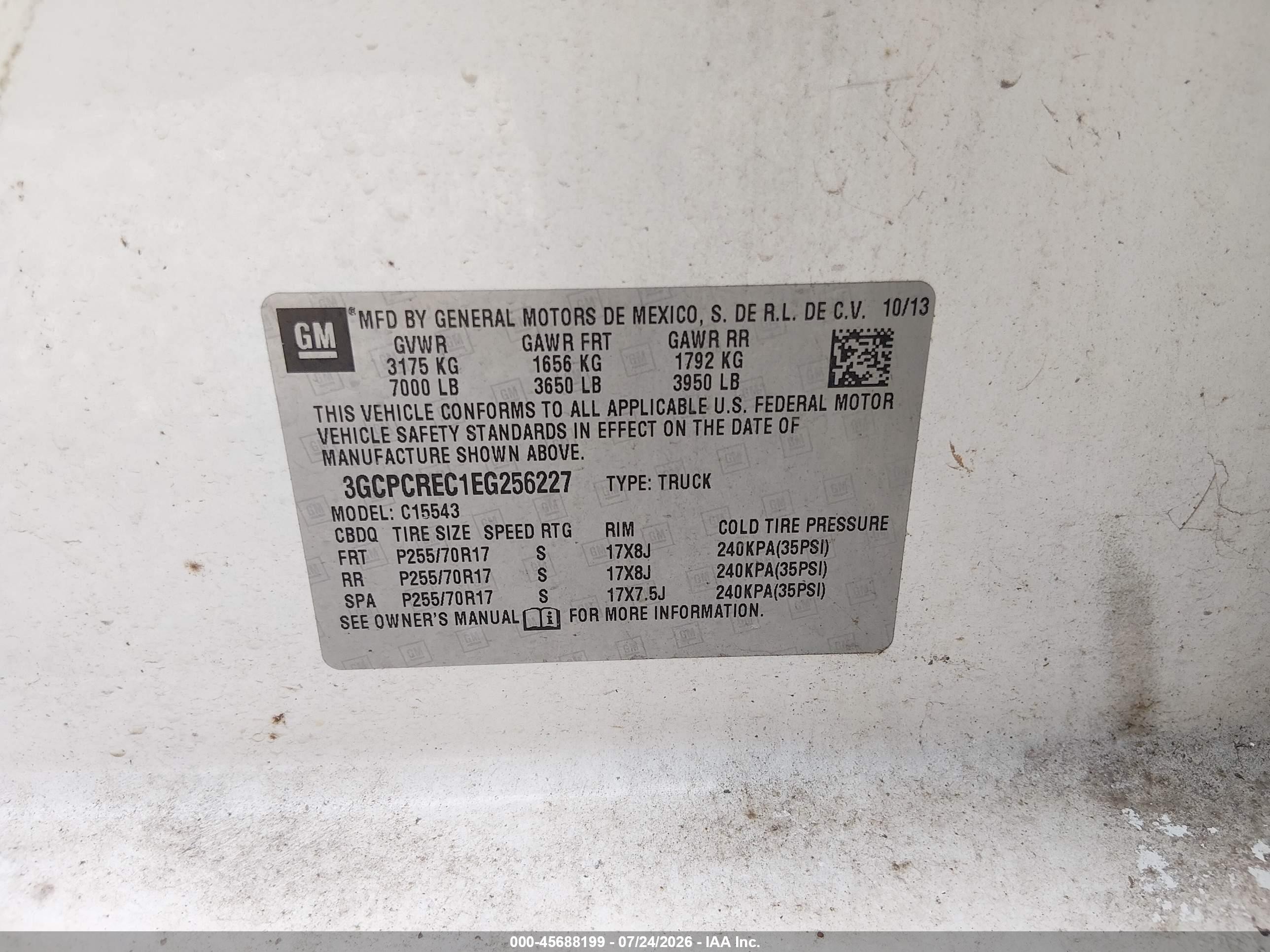 2014 Chevrolet Silverado 1500 Lt White vin: 3GCPCREC1EG256227
