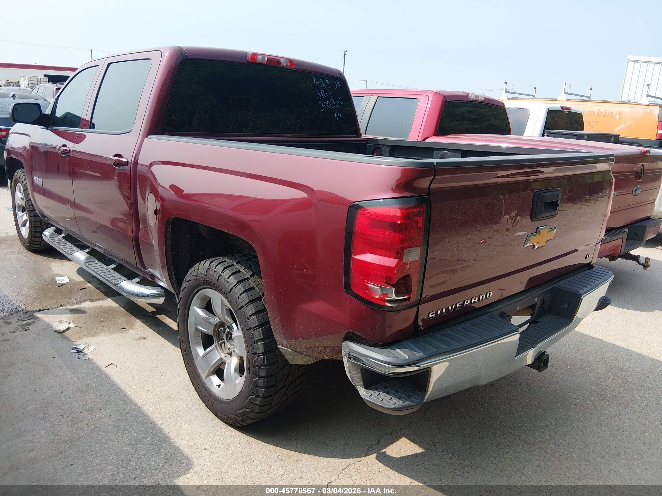 2014 Chevrolet Silverado 1500 Lt Темно-бордовый vin: 3GCPCREC1EG300307