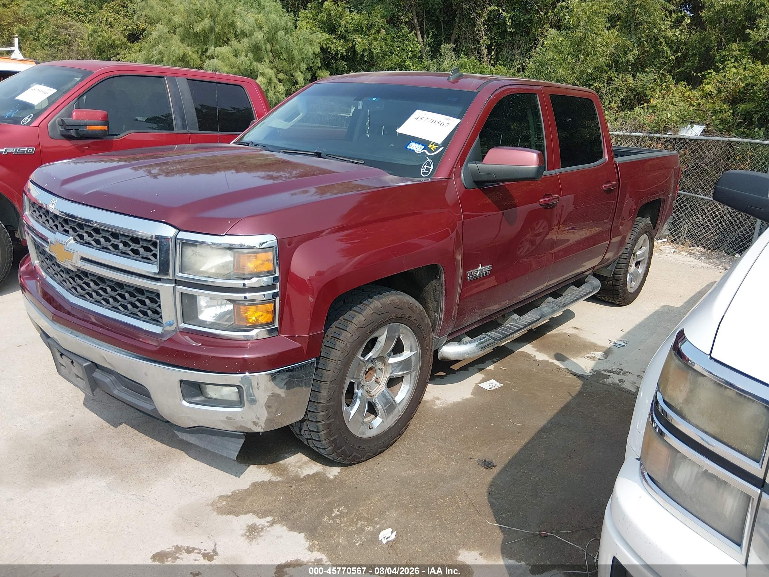 2014 Chevrolet Silverado 1500 Lt Темно-бордовый vin: 3GCPCREC1EG300307