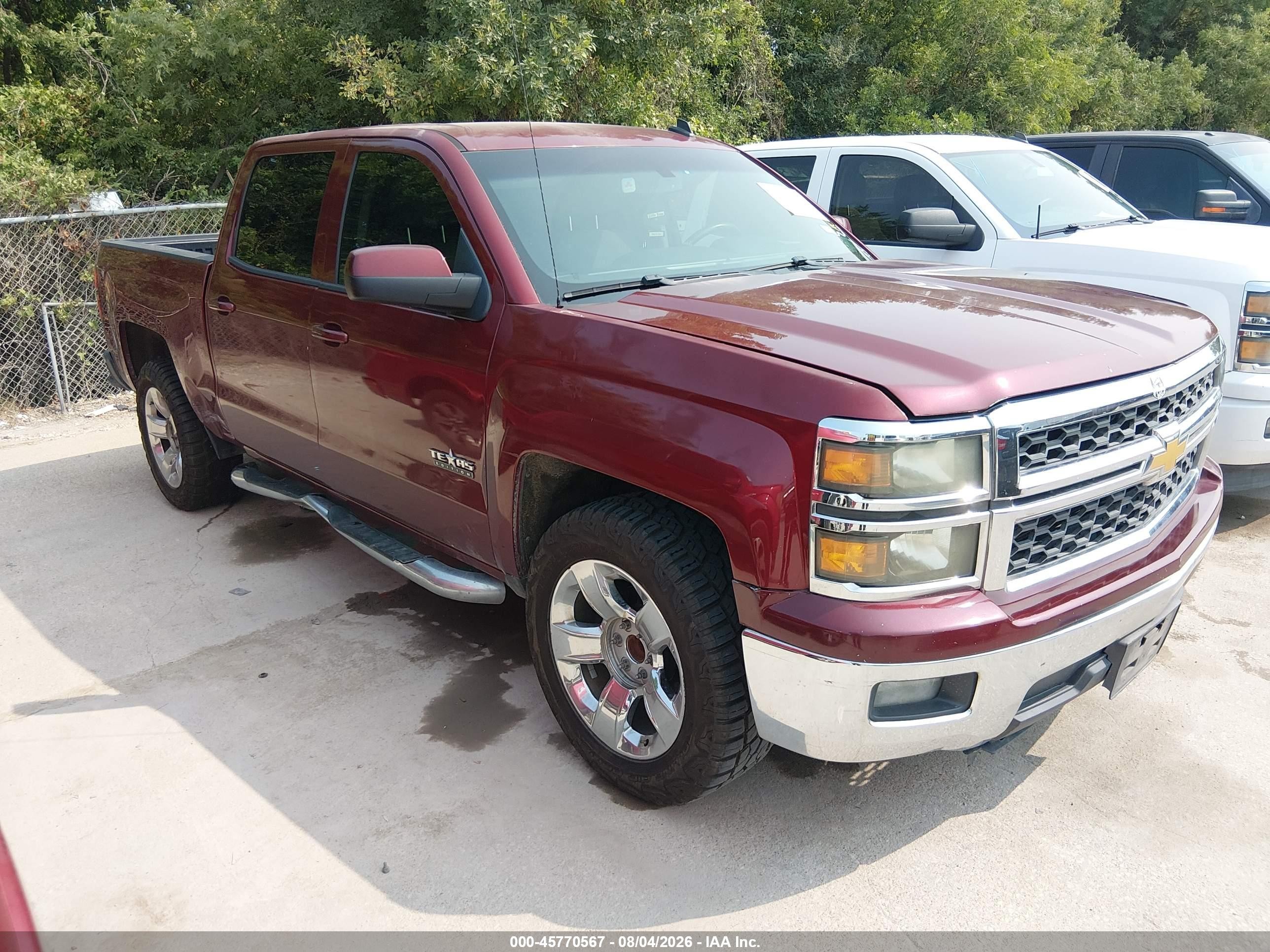 2014 Chevrolet Silverado 1500 Lt Темно-бордовый vin: 3GCPCREC1EG300307