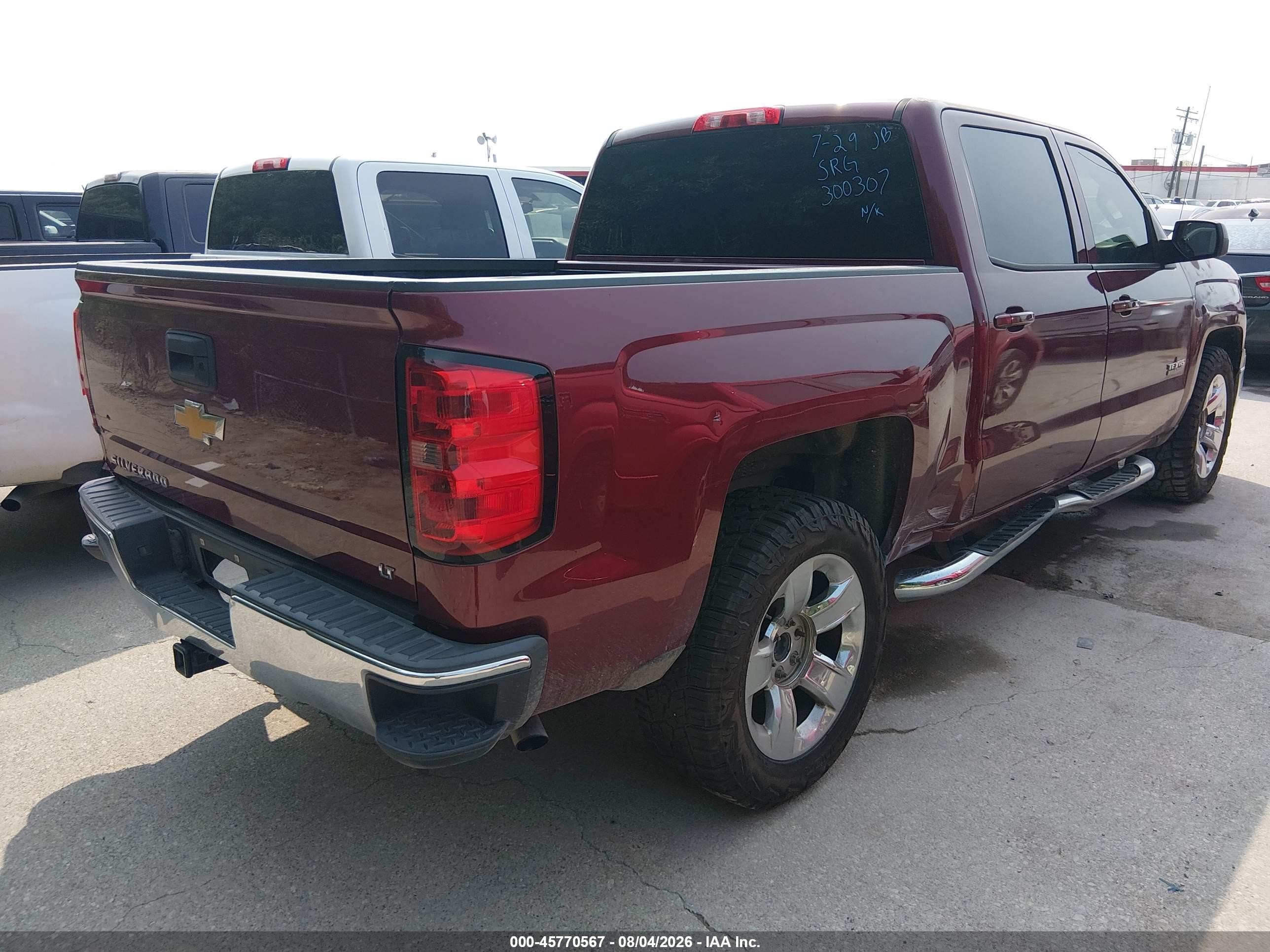 2014 Chevrolet Silverado 1500 Lt Темно-бордовый vin: 3GCPCREC1EG300307