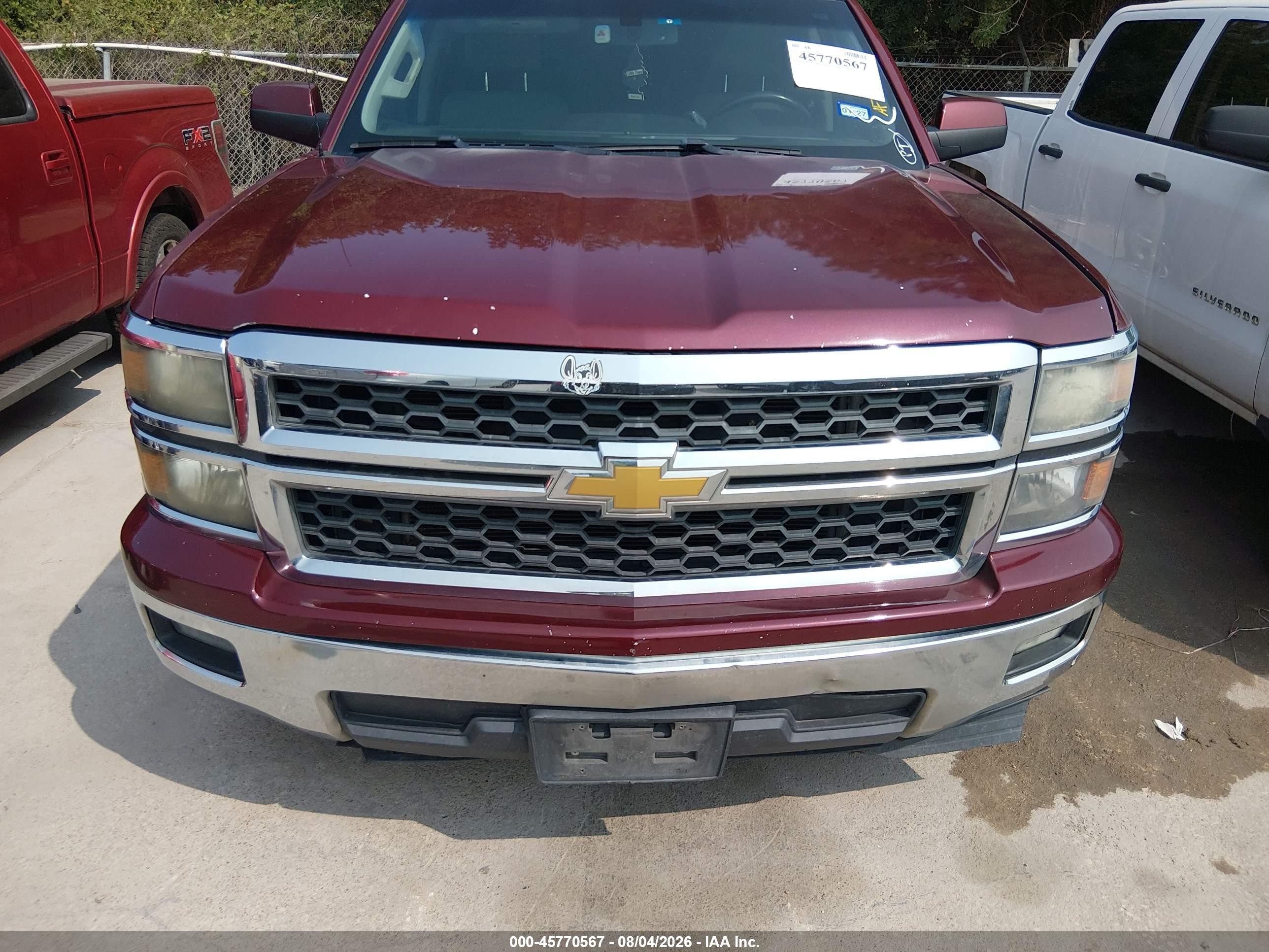 2014 Chevrolet Silverado 1500 Lt Темно-бордовый vin: 3GCPCREC1EG300307