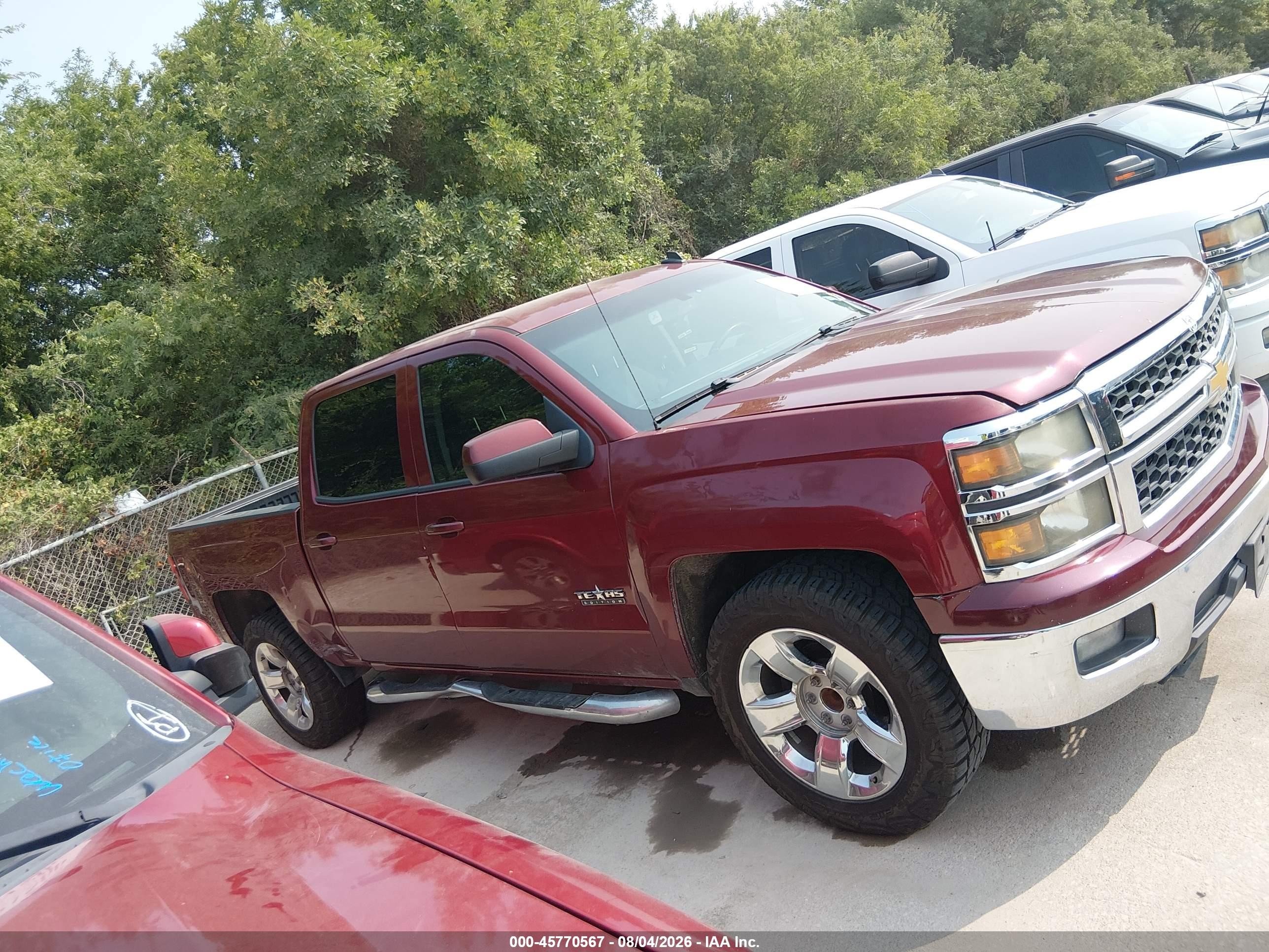 2014 Chevrolet Silverado 1500 Lt Темно-бордовый vin: 3GCPCREC1EG300307