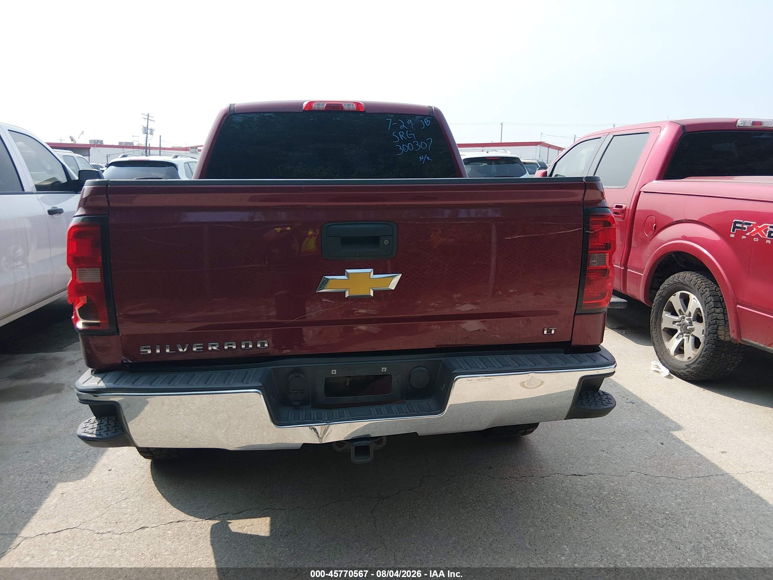 2014 Chevrolet Silverado 1500 Lt Темно-бордовый vin: 3GCPCREC1EG300307