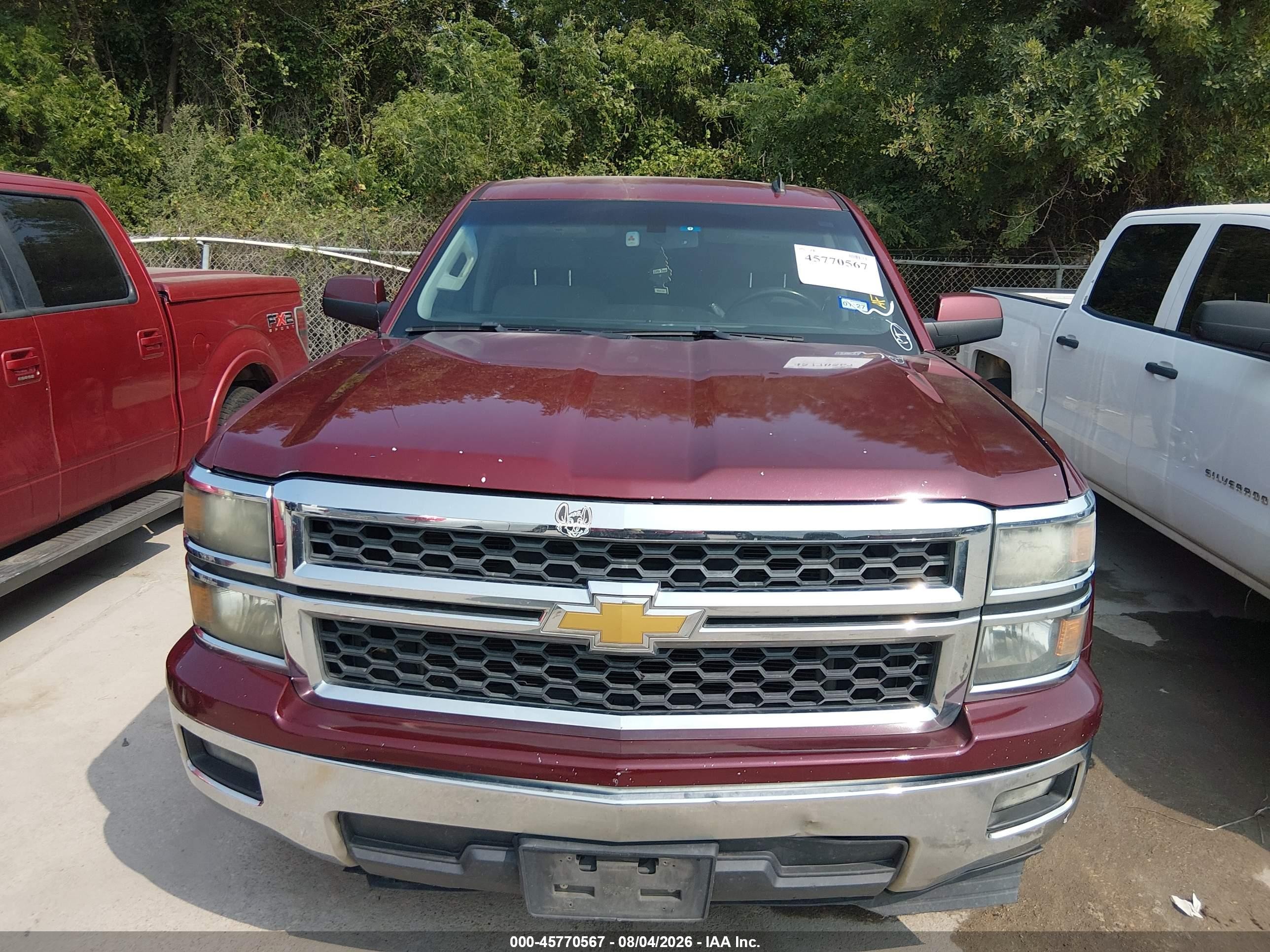 2014 Chevrolet Silverado 1500 Lt Темно-бордовый vin: 3GCPCREC1EG300307