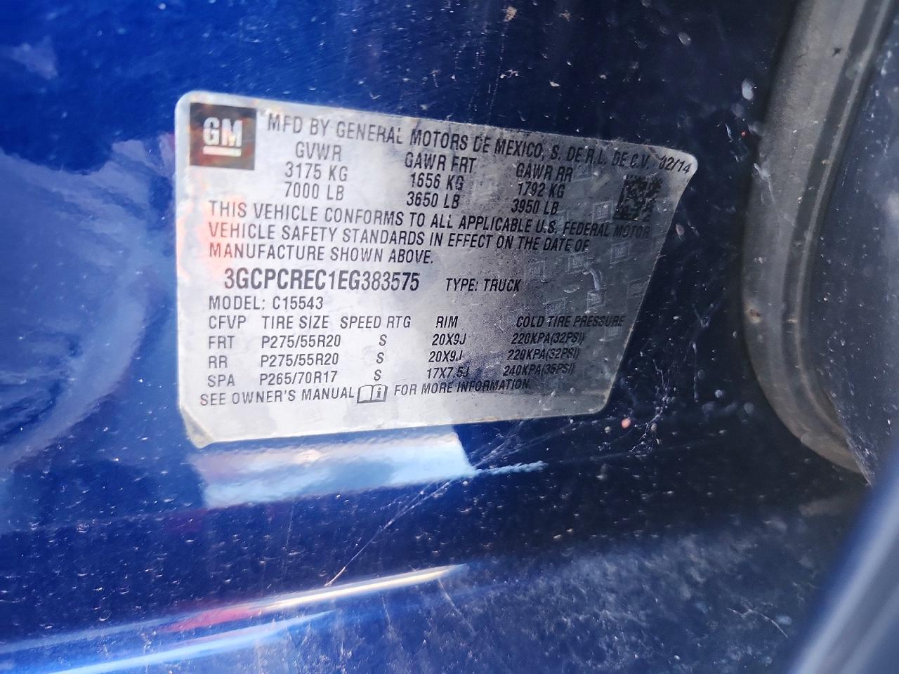 2014 Chevrolet Silverado C1500 Lt Blue vin: 3GCPCREC1EG383575