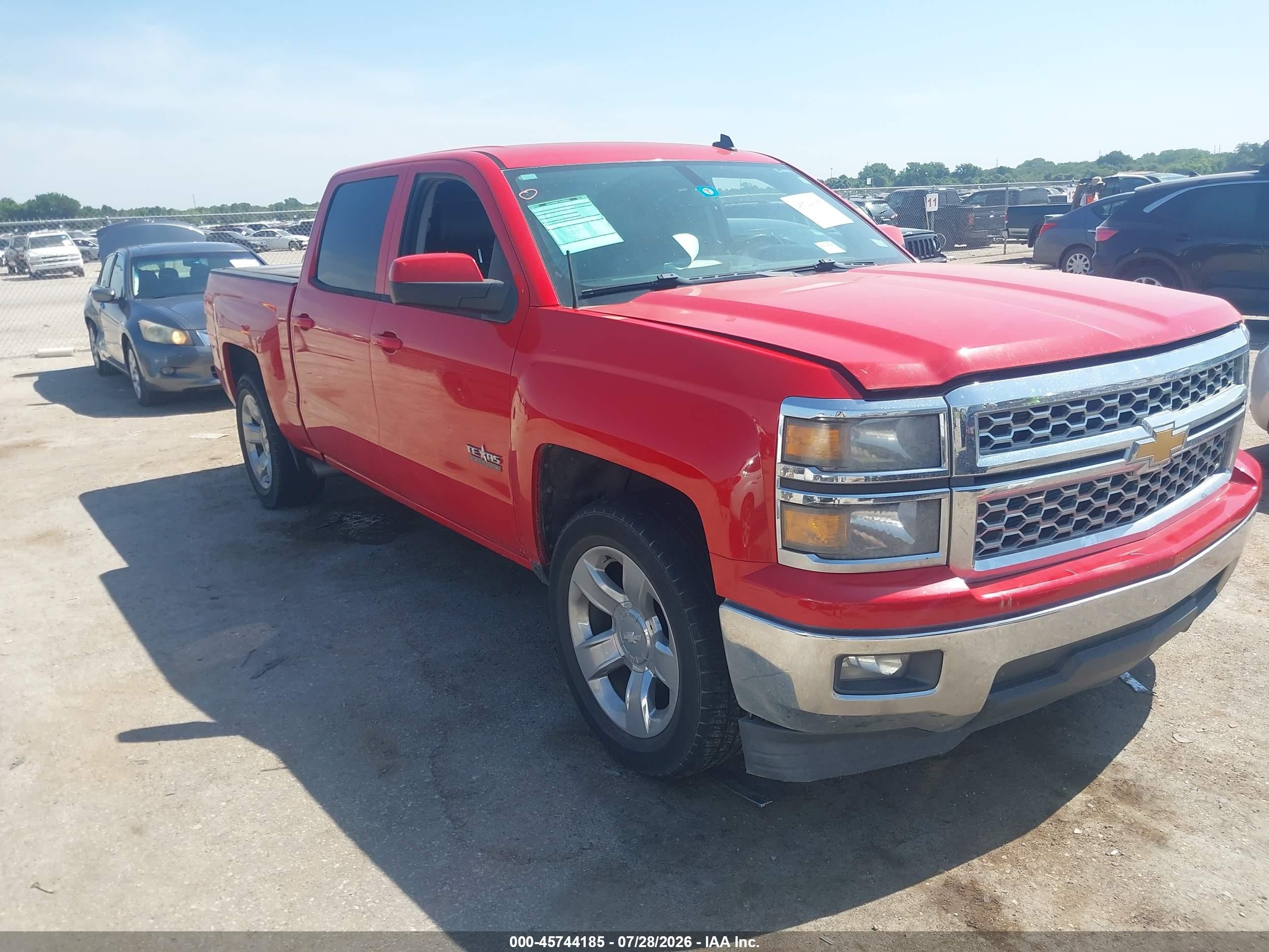 2014 Chevrolet Silverado 1500 Lt Red vin: 3GCPCREC1EG481263