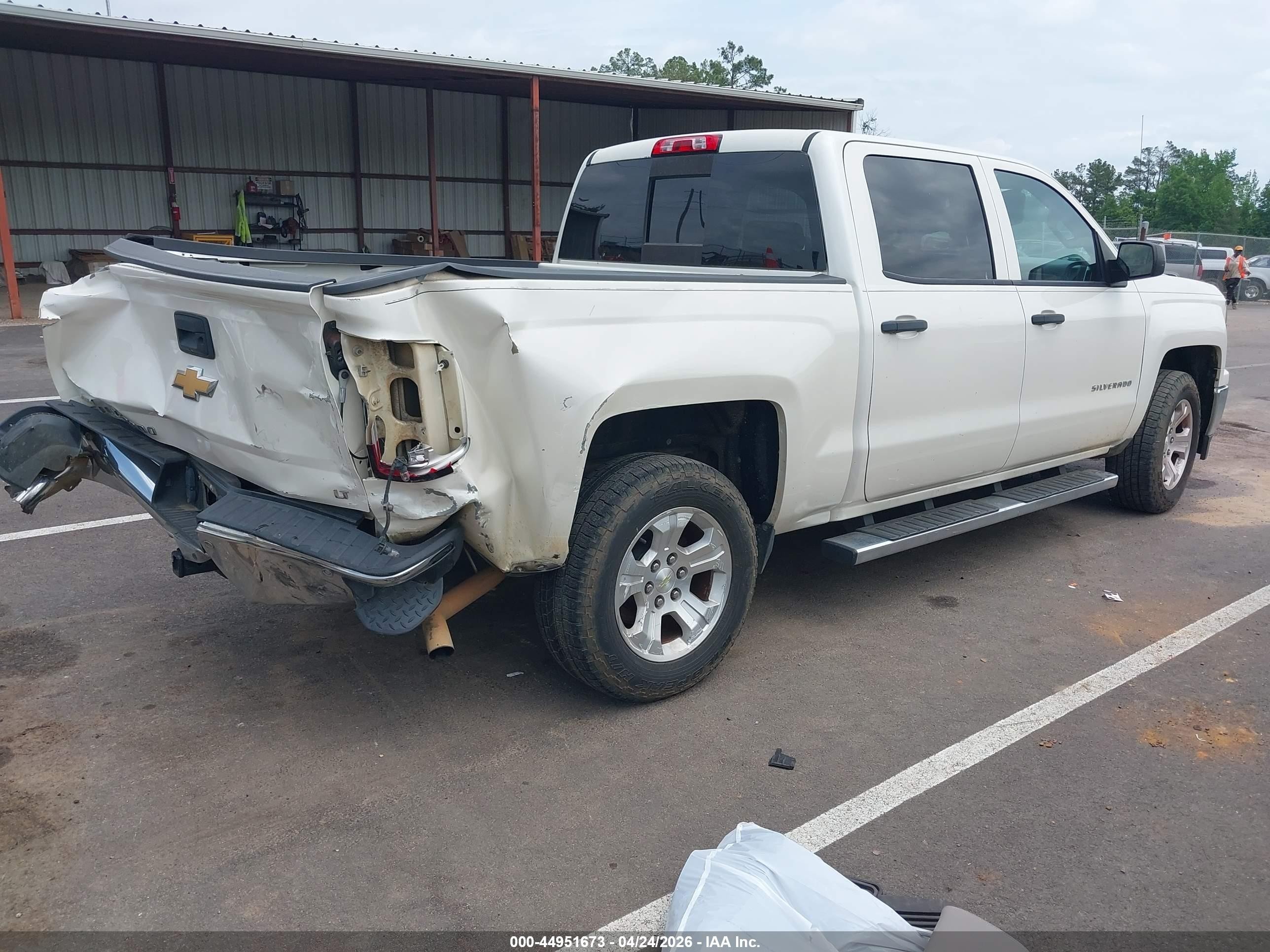 2014 Chevrolet Silverado 1500 1lt White vin: 3GCPCREC1EG519011