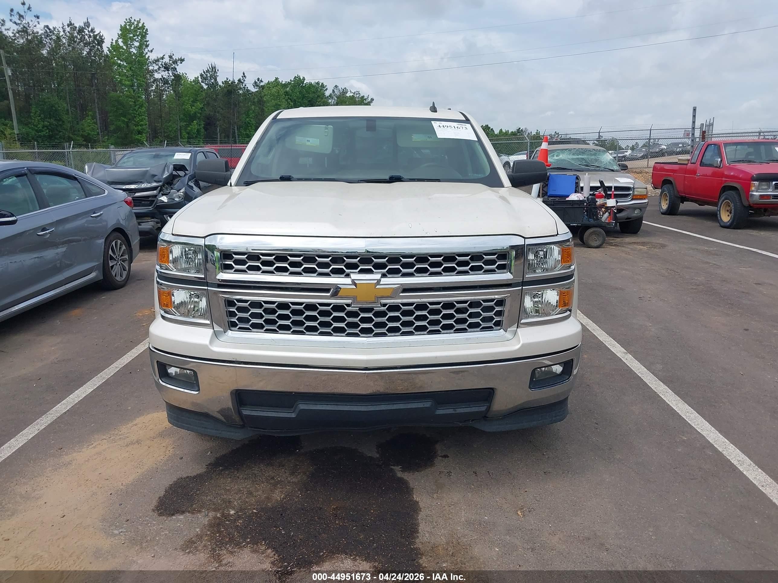 2014 Chevrolet Silverado 1500 1lt White vin: 3GCPCREC1EG519011