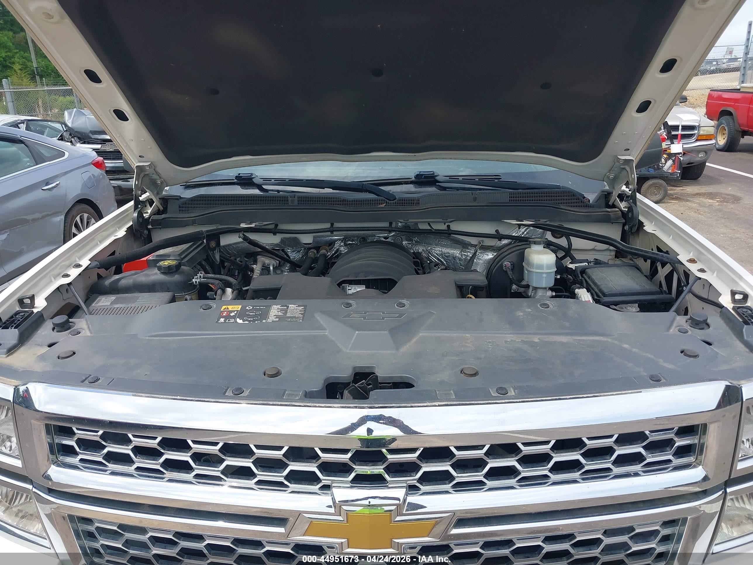 2014 Chevrolet Silverado 1500 1lt White vin: 3GCPCREC1EG519011