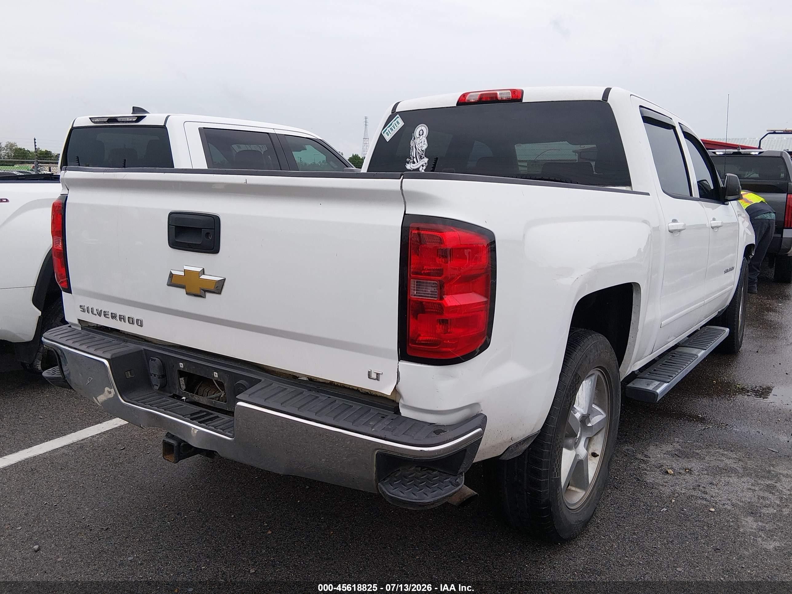 2015 Chevrolet Silverado 1500 Lt White vin: 3GCPCREC1FG124408