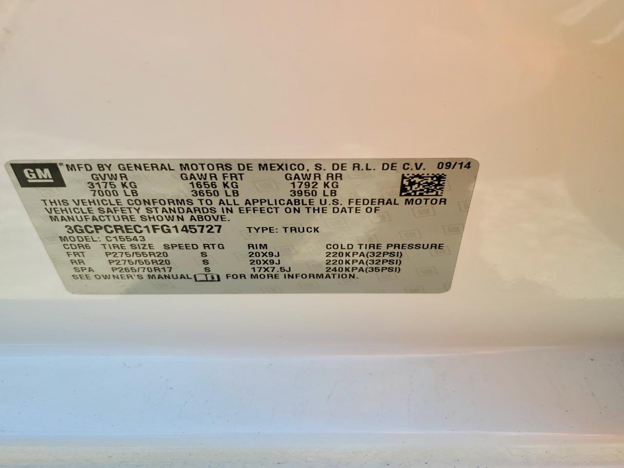 2015 Chevrolet Silverado C1500 Lt White vin: 3GCPCREC1FG145727