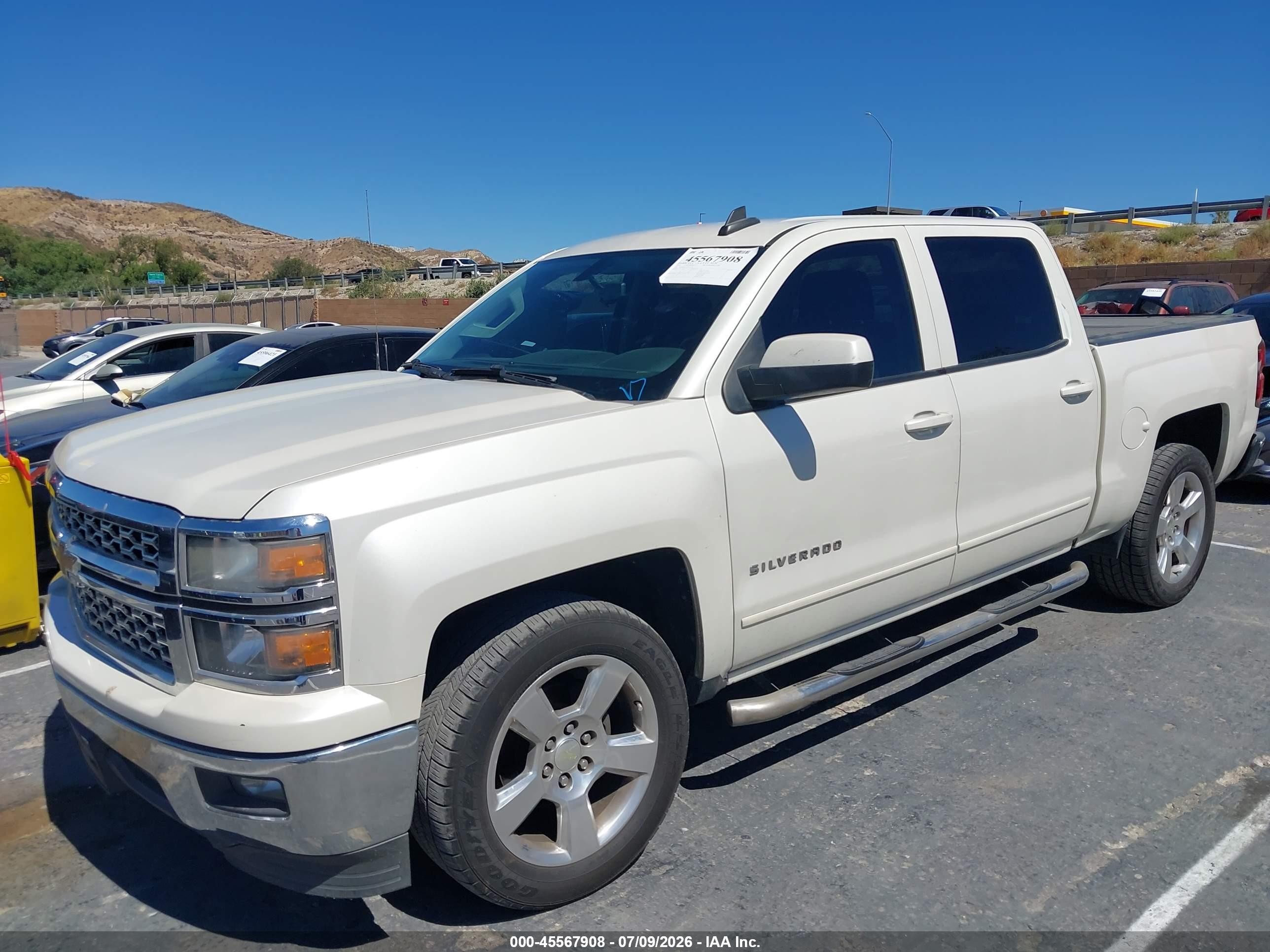 2015 Chevrolet Silverado 1500 Lt White vin: 3GCPCREC1FG177240