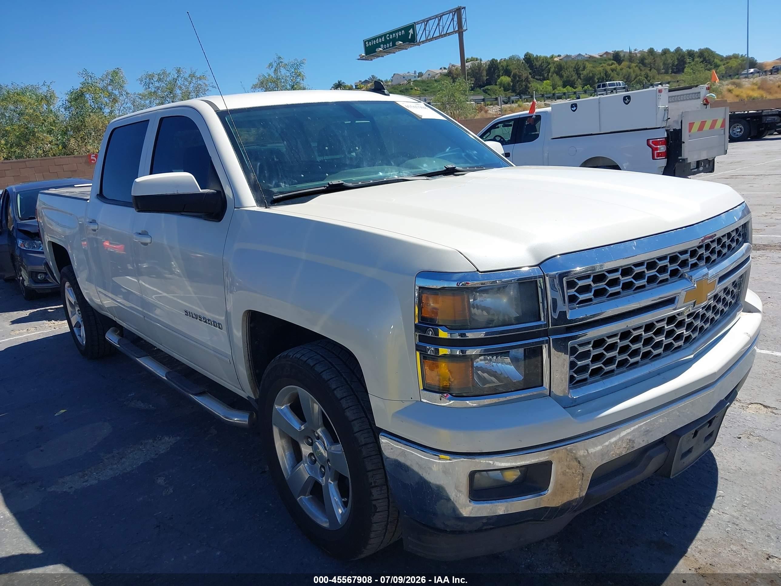 2015 Chevrolet Silverado 1500 Lt White vin: 3GCPCREC1FG177240
