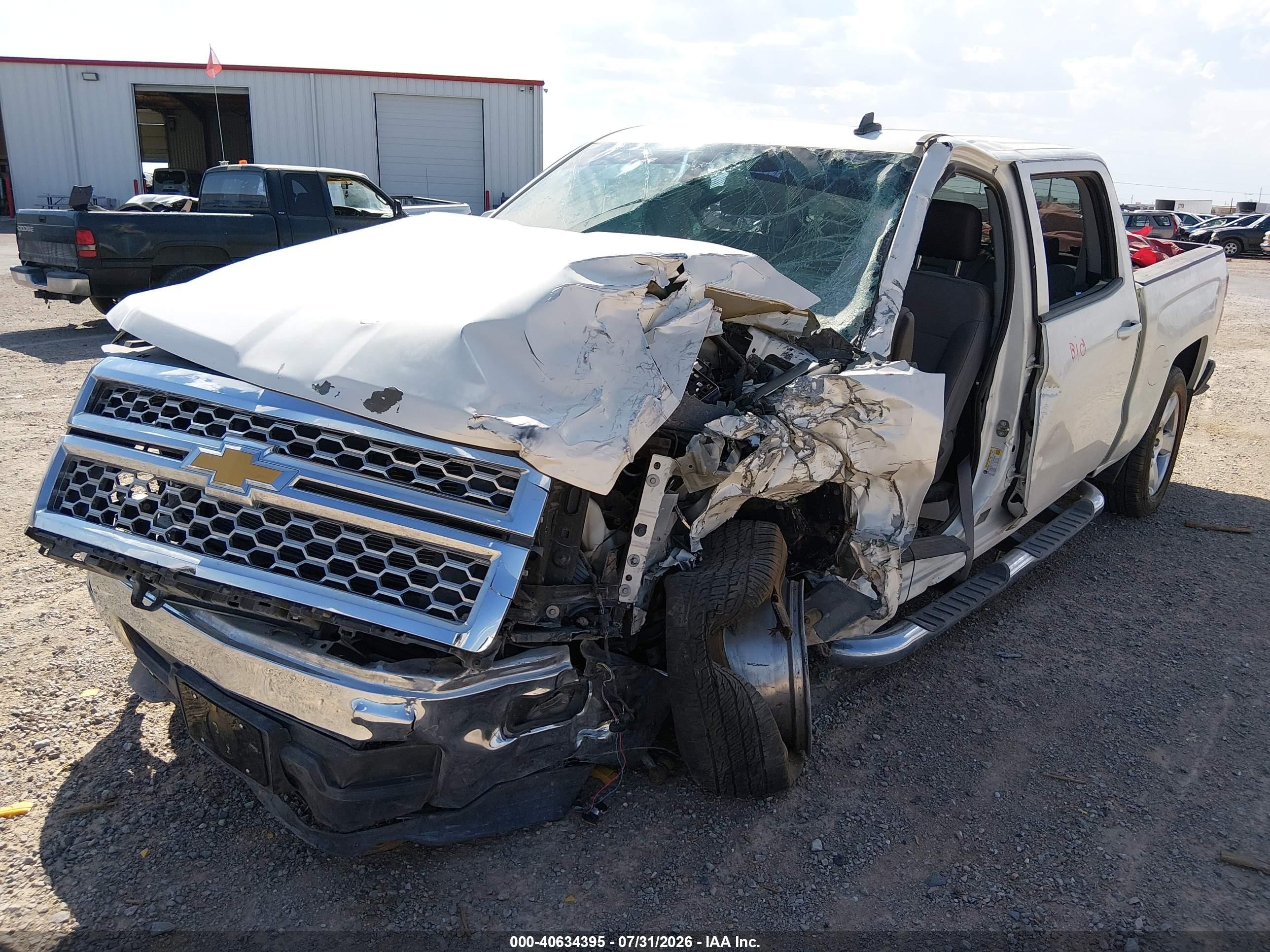 2014 Chevrolet Silverado 1500 1lt White vin: 3GCPCREC2EG188357