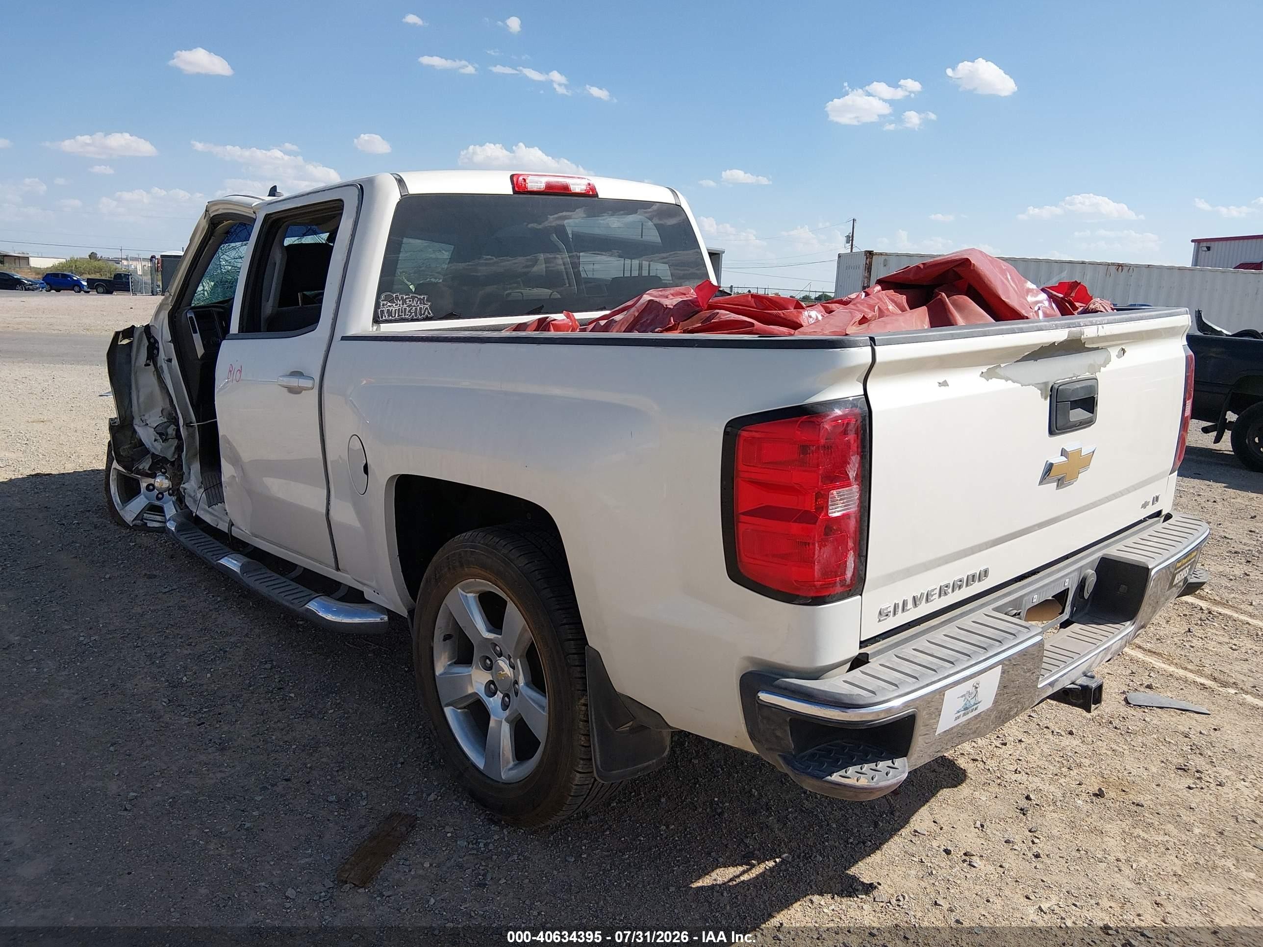 2014 Chevrolet Silverado 1500 1lt White vin: 3GCPCREC2EG188357