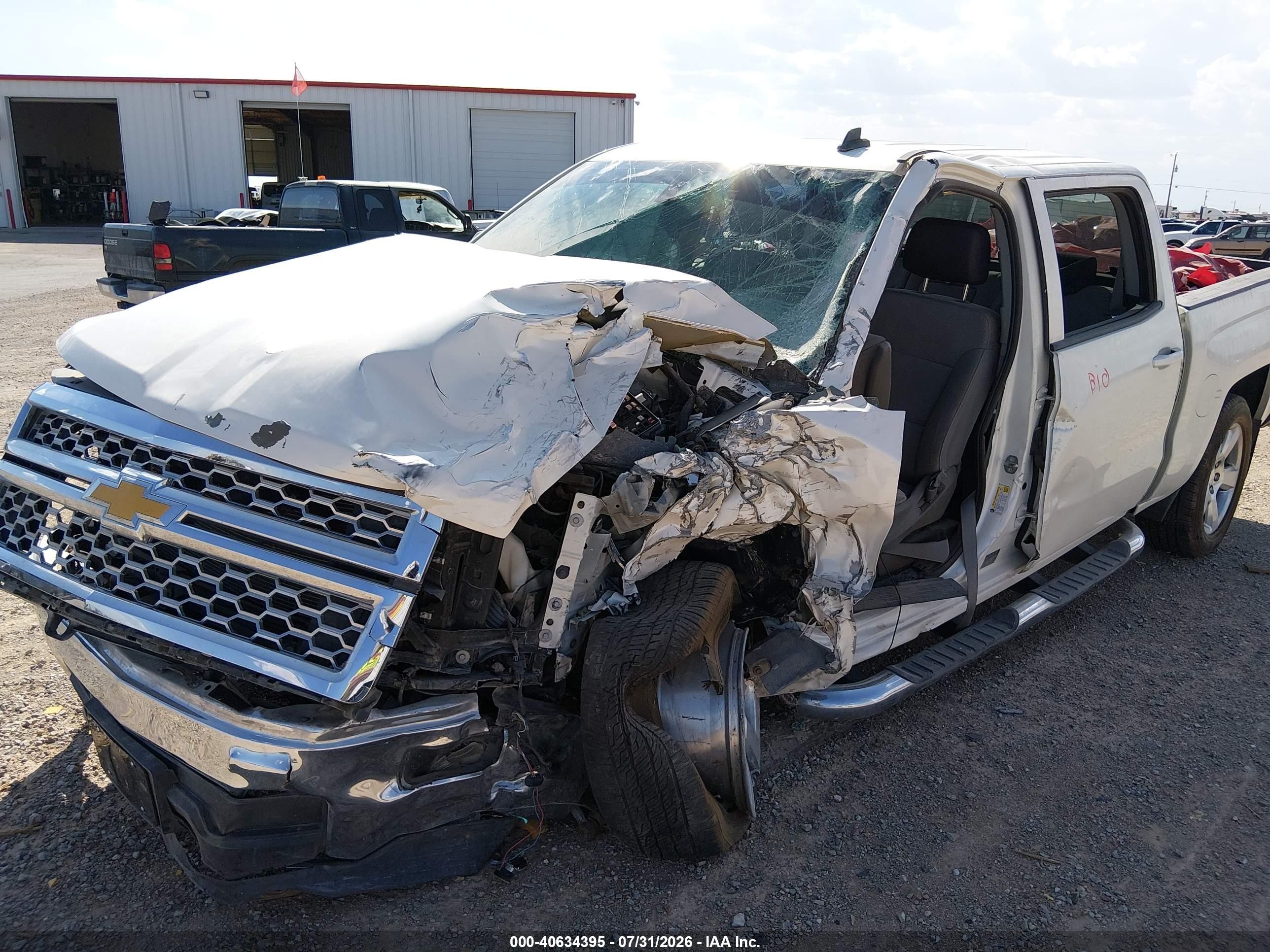 2014 Chevrolet Silverado 1500 1lt White vin: 3GCPCREC2EG188357