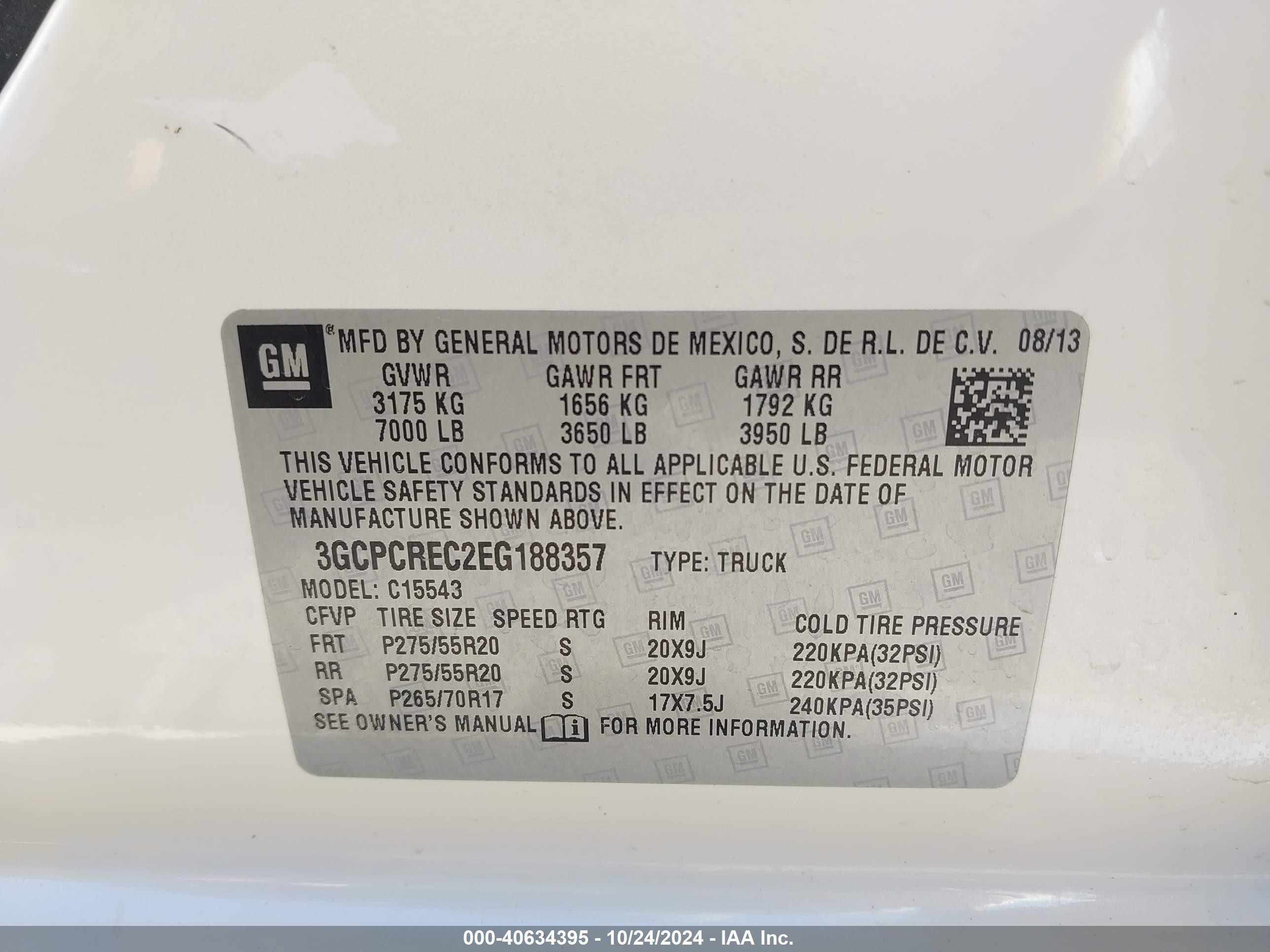 2014 Chevrolet Silverado 1500 1lt White vin: 3GCPCREC2EG188357