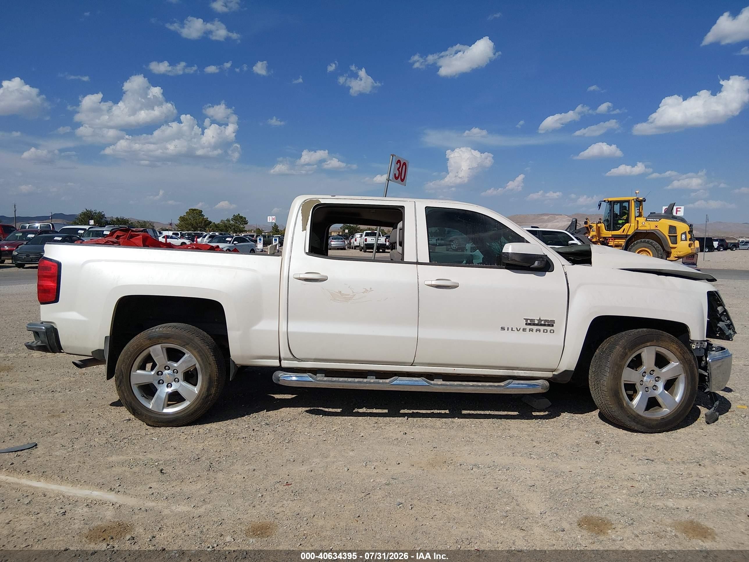 2014 Chevrolet Silverado 1500 1lt White vin: 3GCPCREC2EG188357
