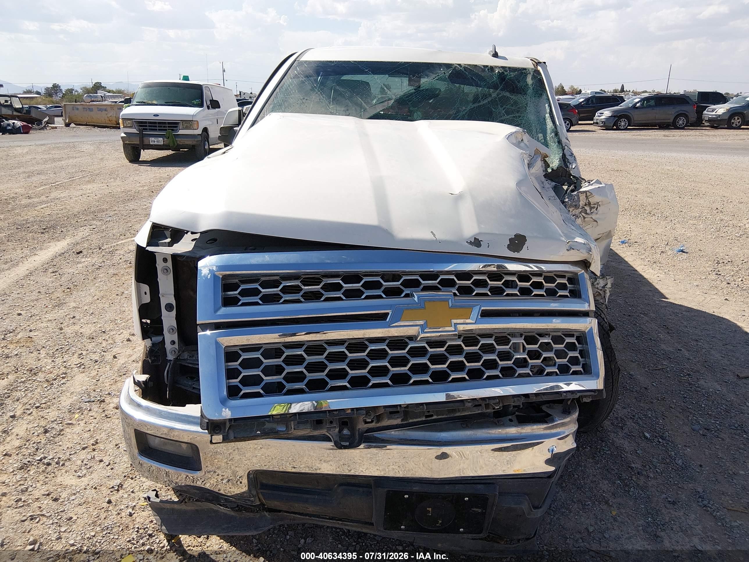 2014 Chevrolet Silverado 1500 1lt White vin: 3GCPCREC2EG188357