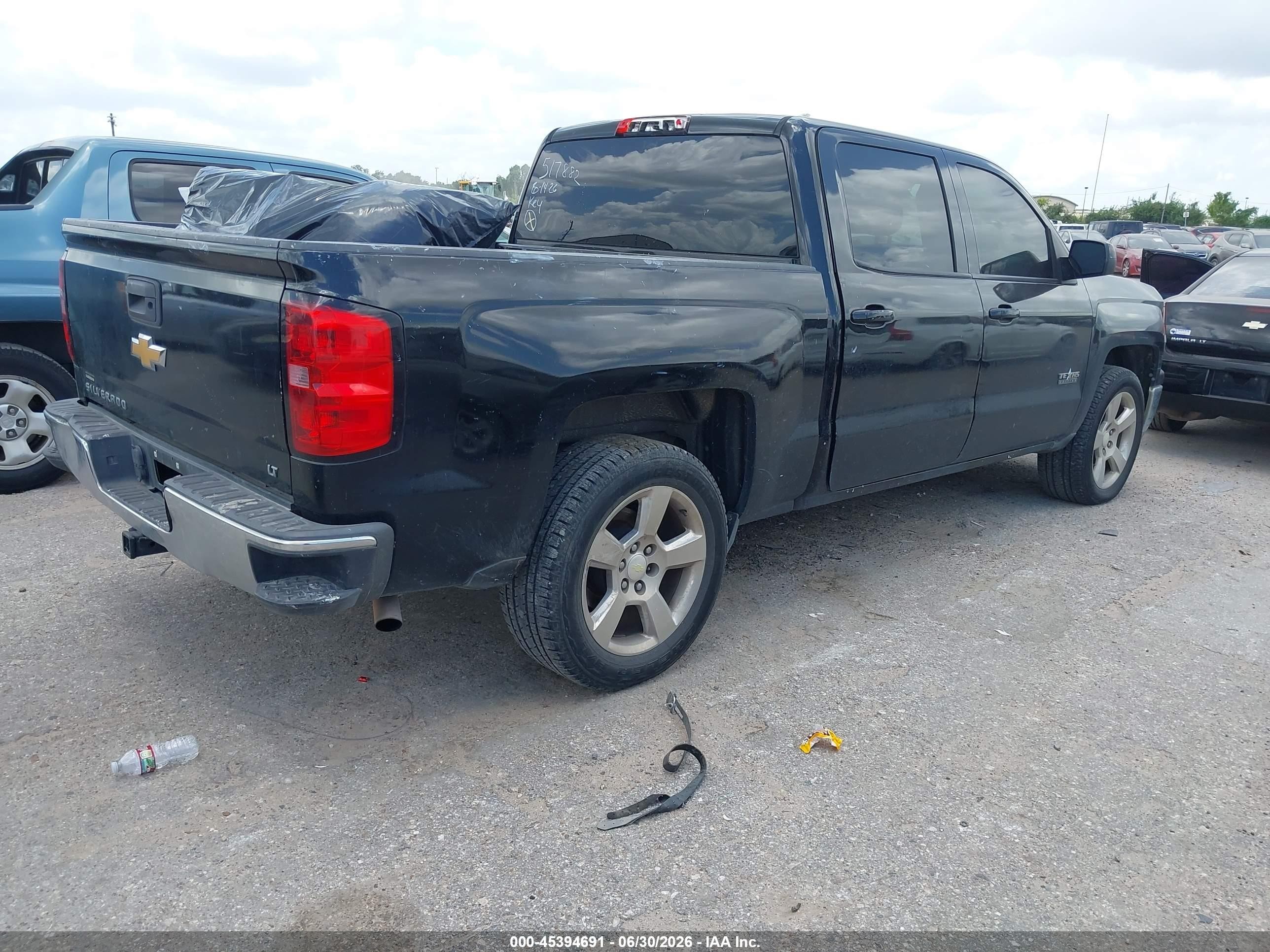 2014 Chevrolet Silverado 1500 Lt Black vin: 3GCPCREC2EG517882