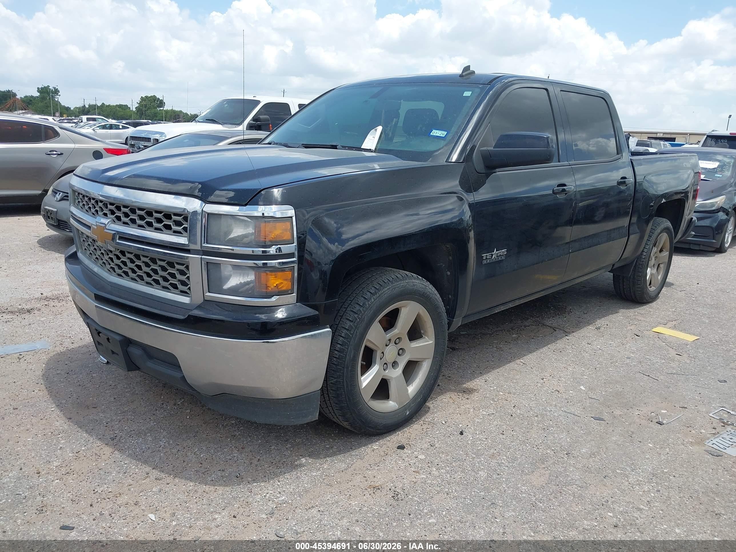 2014 Chevrolet Silverado 1500 Lt Black vin: 3GCPCREC2EG517882