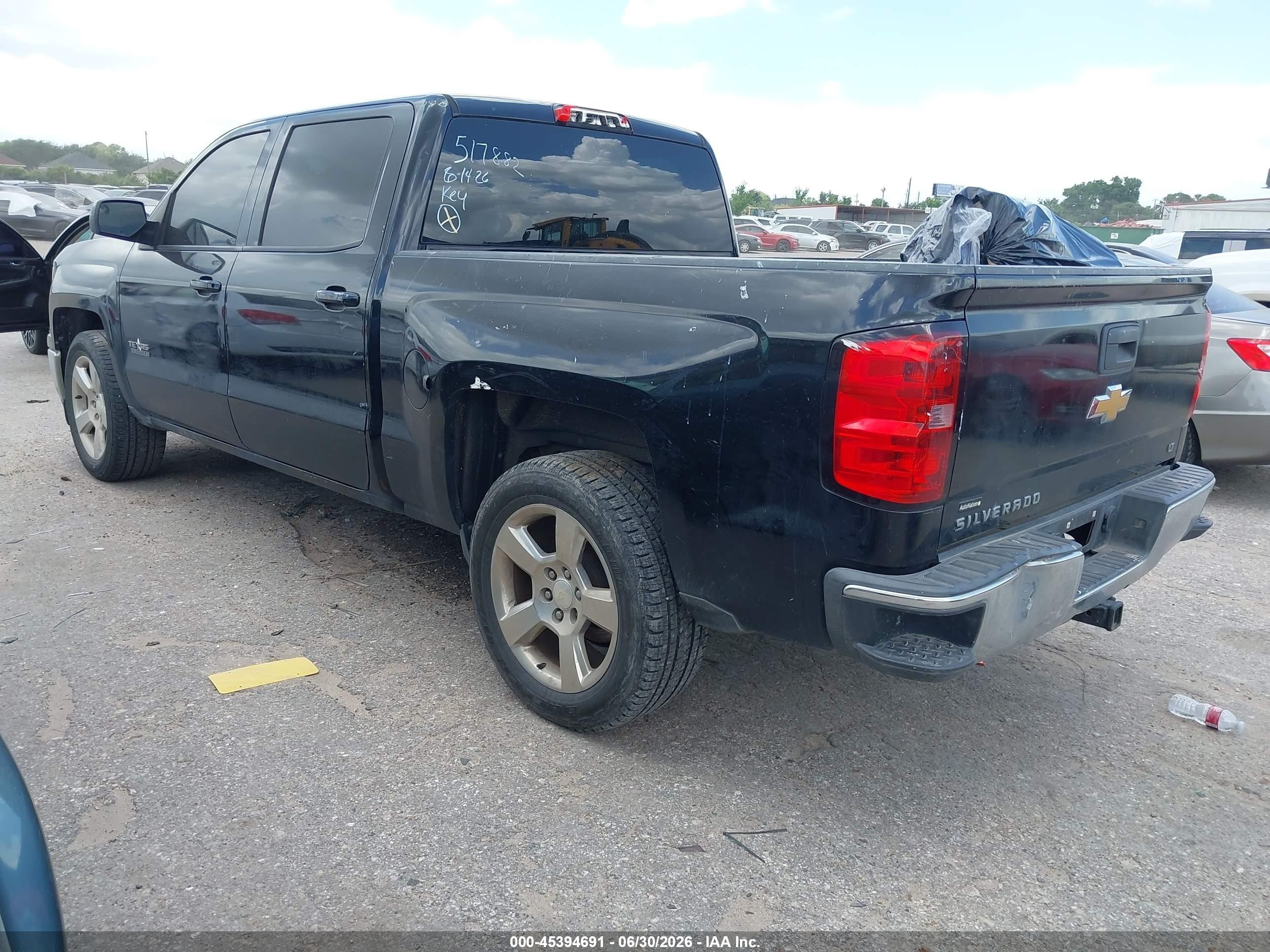 2014 Chevrolet Silverado 1500 Lt Black vin: 3GCPCREC2EG517882