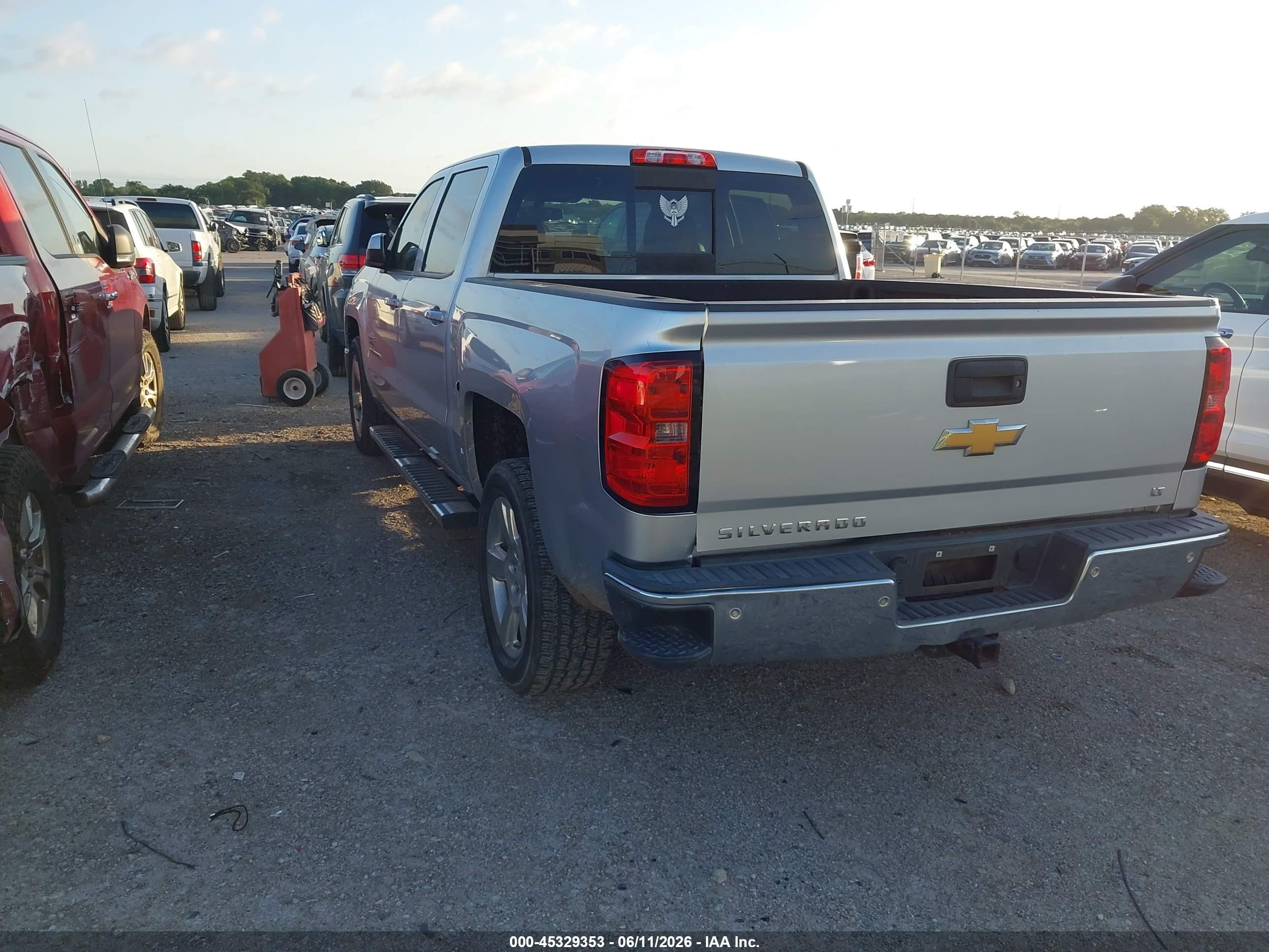 2014 Chevrolet Silverado 1500 1lt Silver vin: 3GCPCREC3EG102585