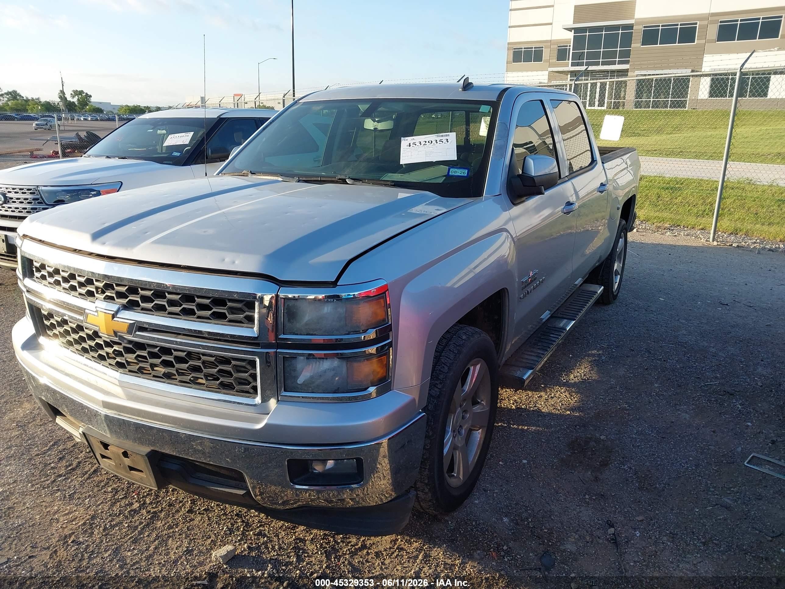 2014 Chevrolet Silverado 1500 1lt Silver vin: 3GCPCREC3EG102585