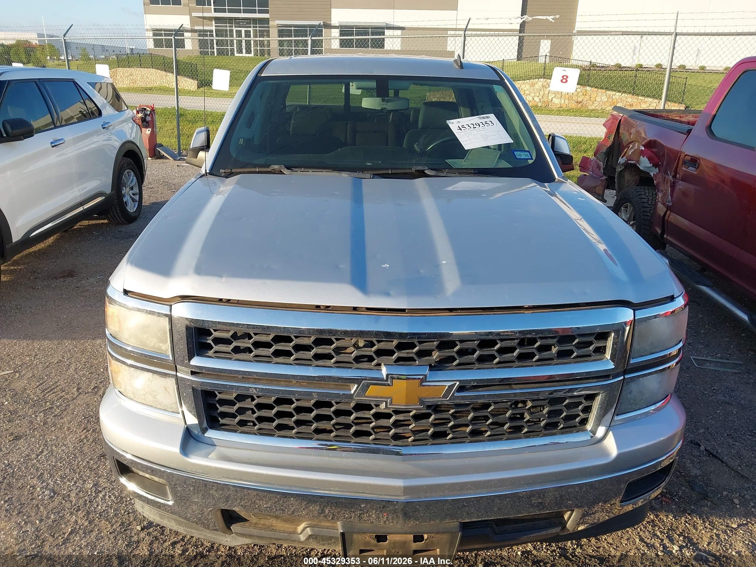 2014 Chevrolet Silverado 1500 1lt Silver vin: 3GCPCREC3EG102585