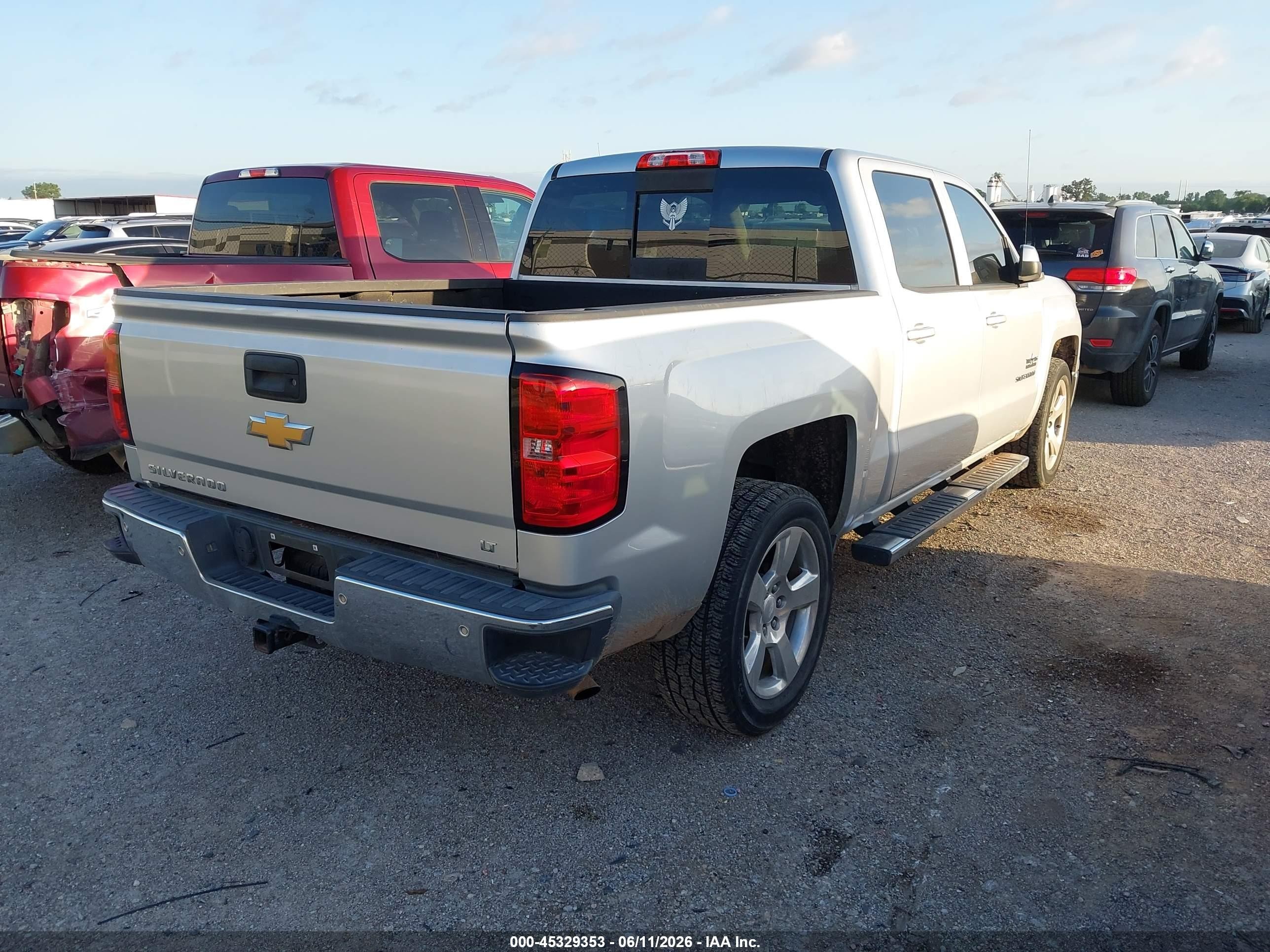 2014 Chevrolet Silverado 1500 1lt Silver vin: 3GCPCREC3EG102585